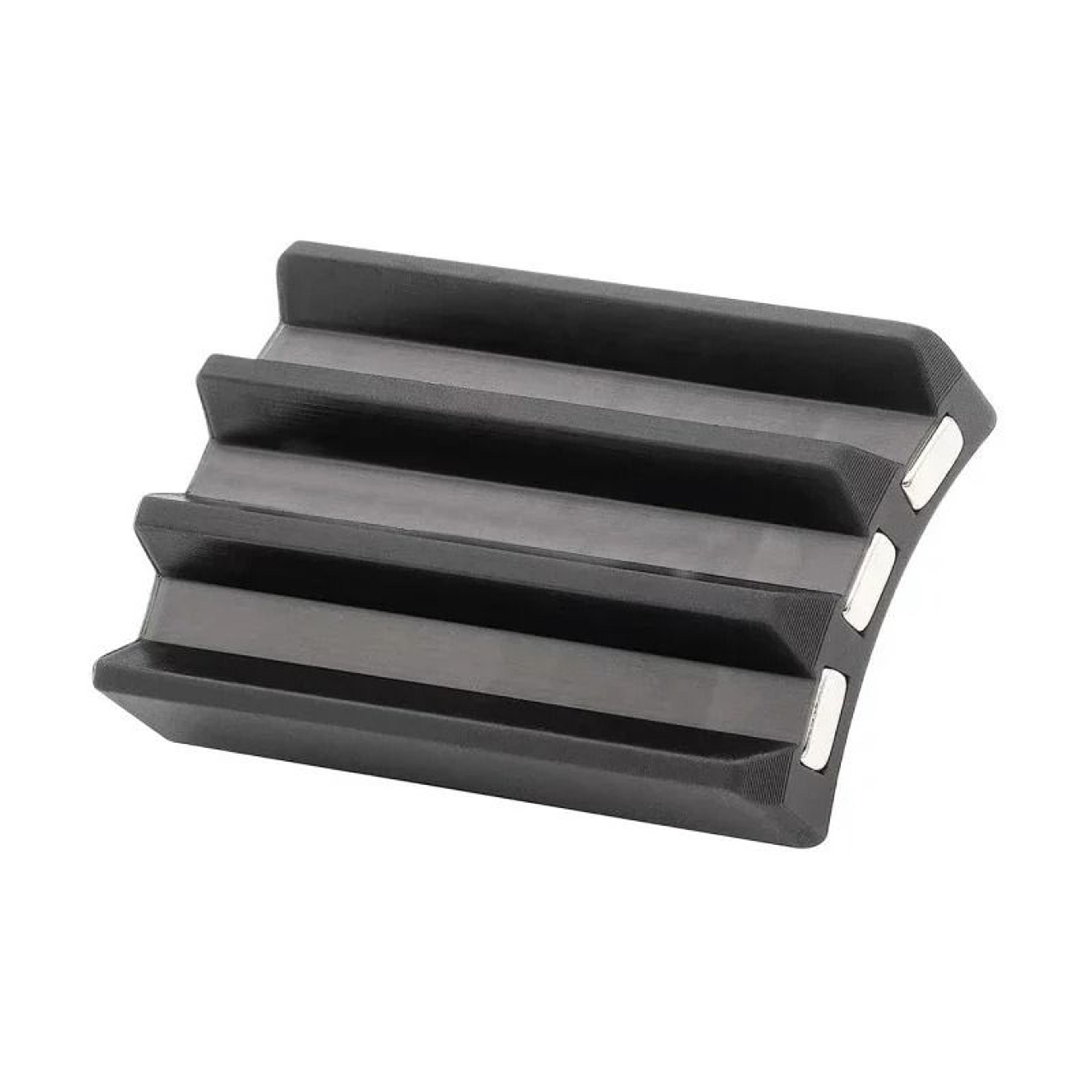 side-mount magnetic cordless drill & impact driver bit holder with mounting screws