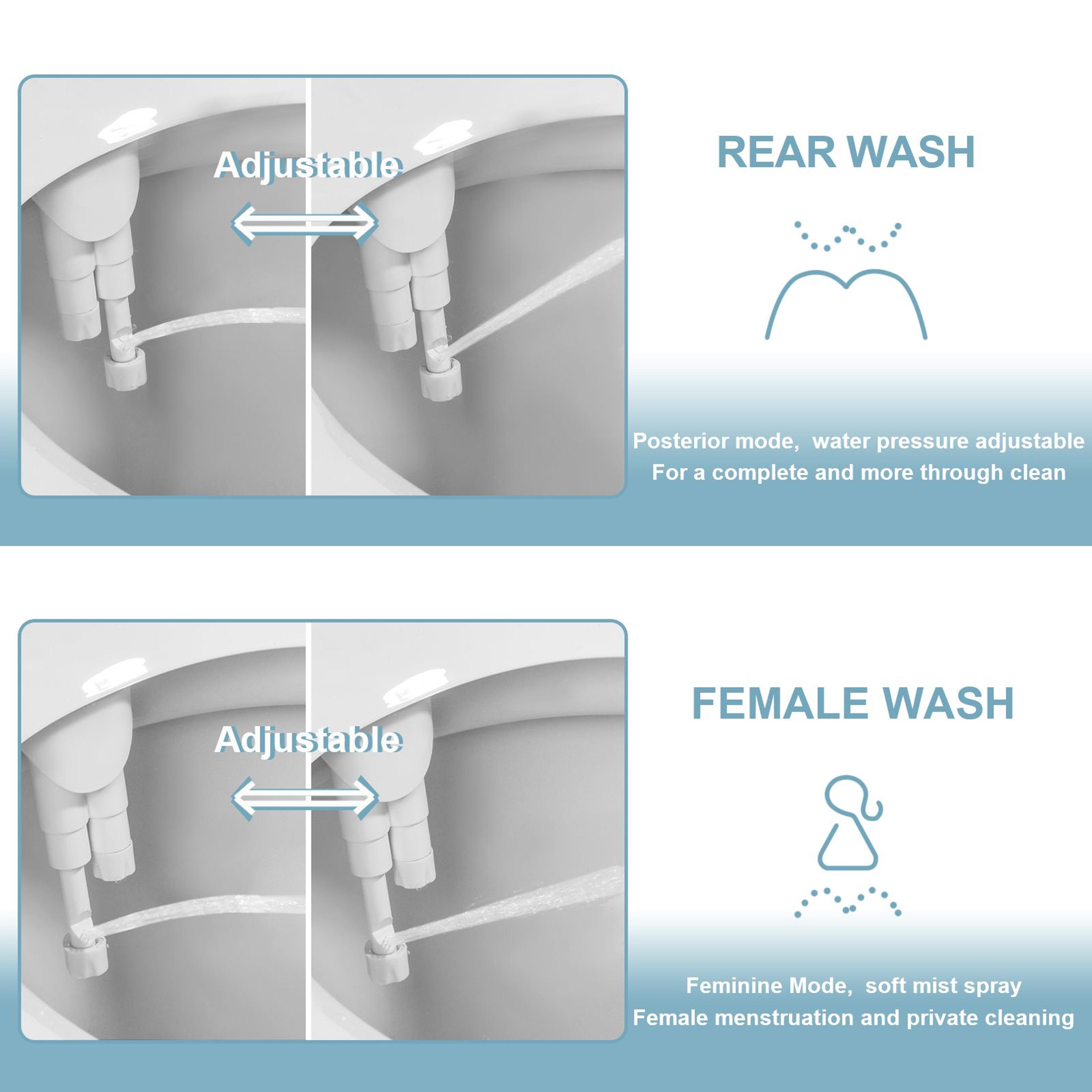 SAMODRA UltraThin Bidet Attachment  3Function NonElectric Toilet Sprayer For Hygienic Wash 6