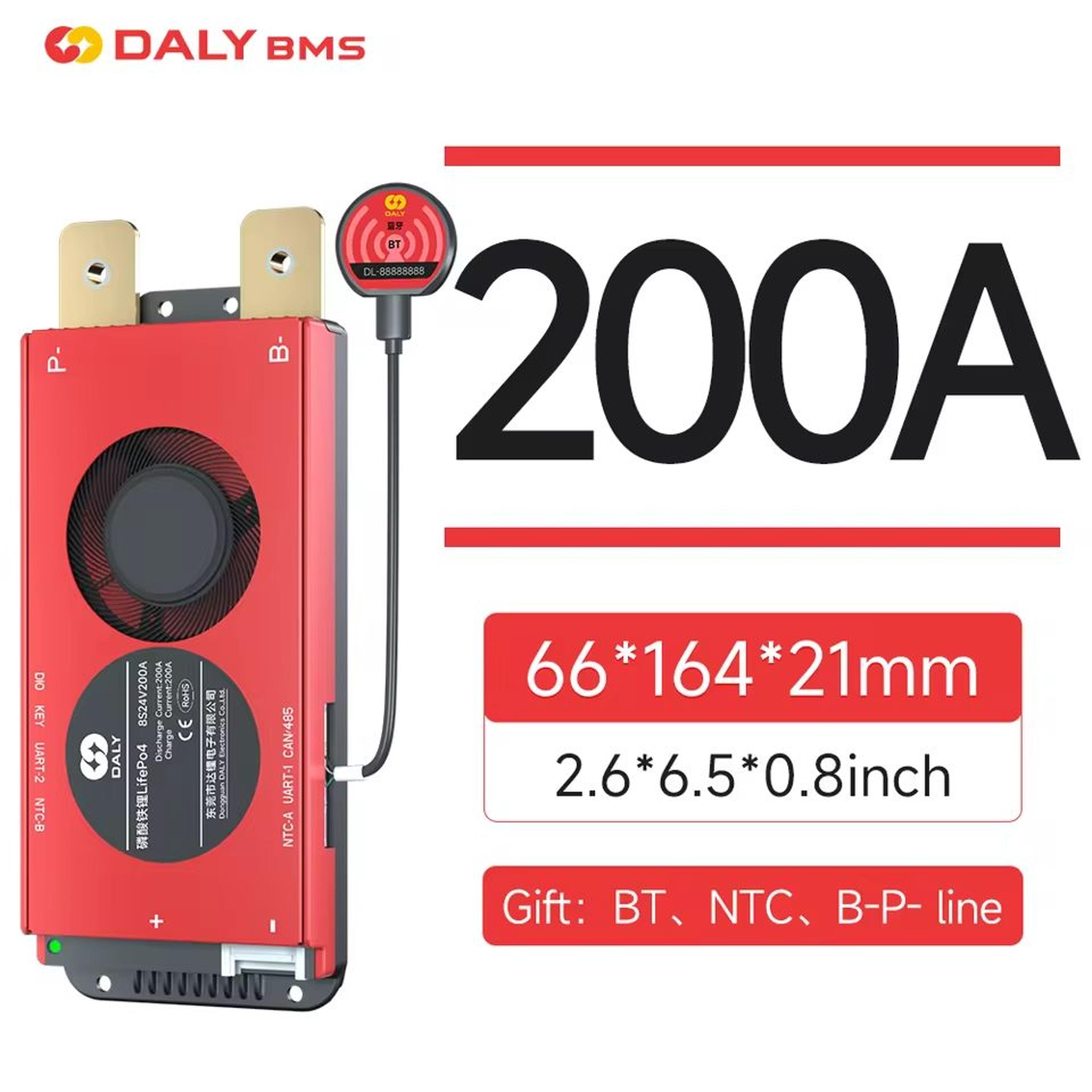 Daly Smart LiFePO4 BMS 4 To 16S 100A With Bluetooth UART And CANBUS 22