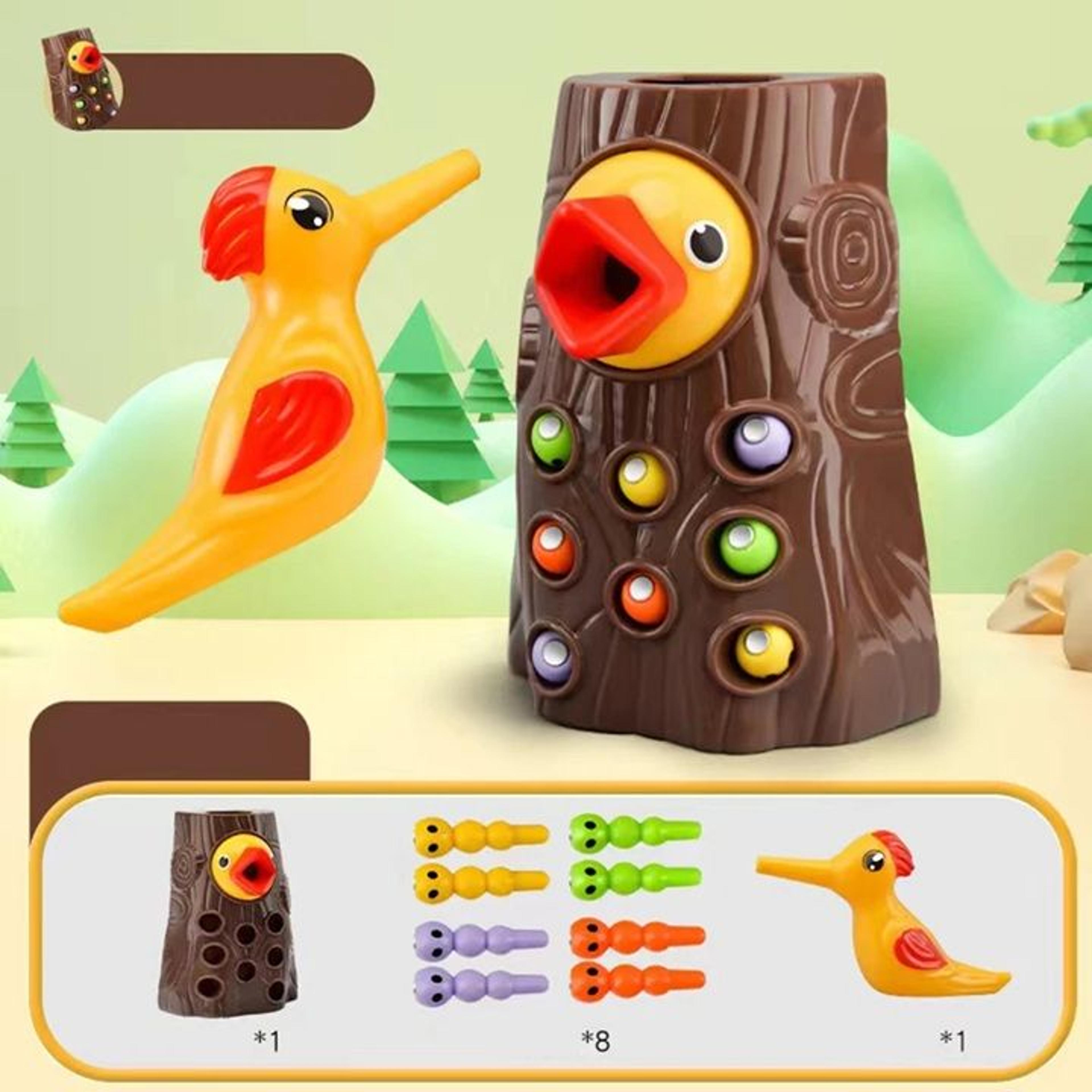 Montessori Magnetic Woodpecker Toy  Fine Motor Educational Game For Toddlers  Babies 2