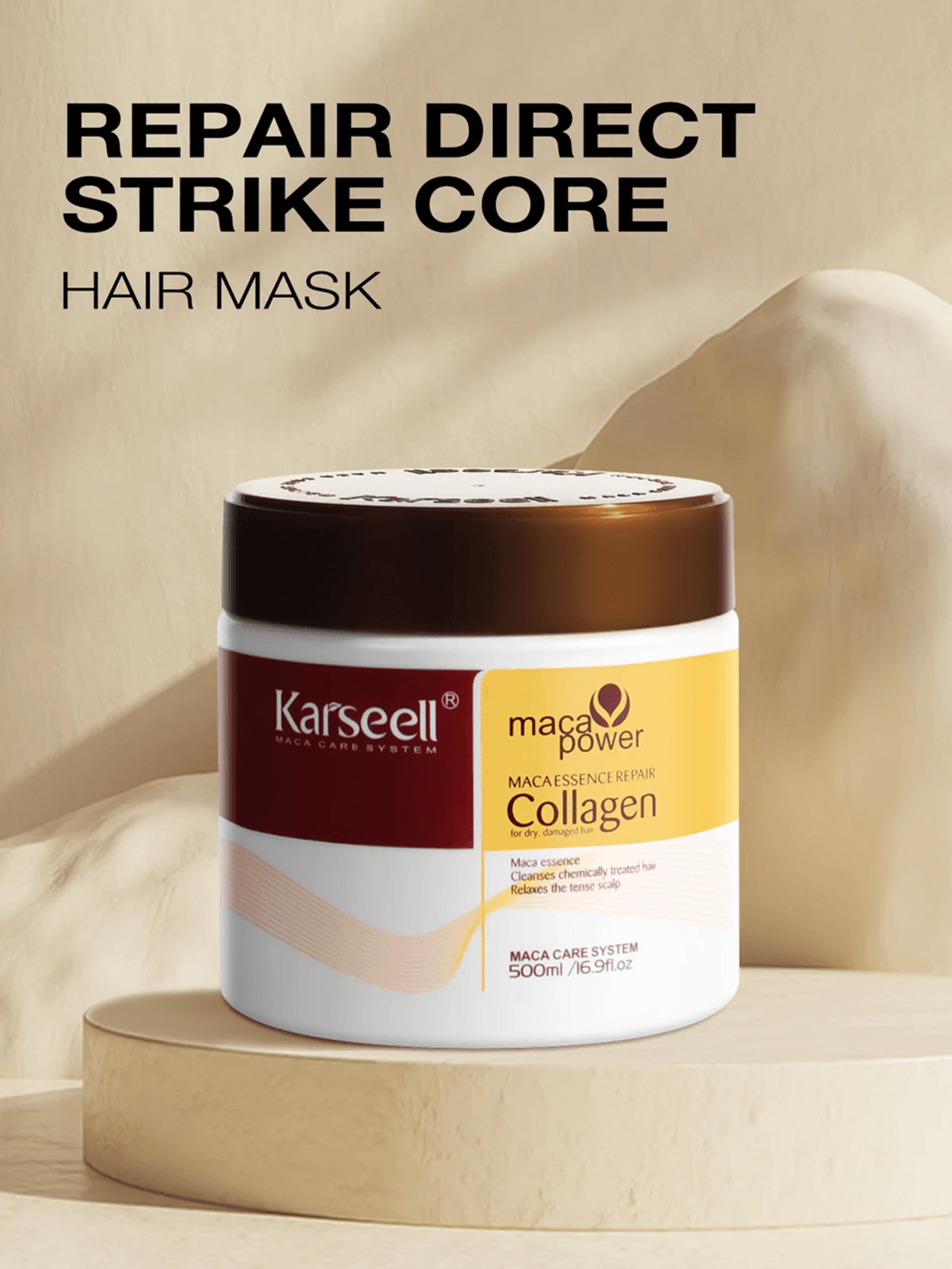 Karseell Collagen Hair Treatment Mask  Deep Repair Conditioner With Argan Oil For Dry And Damaged H