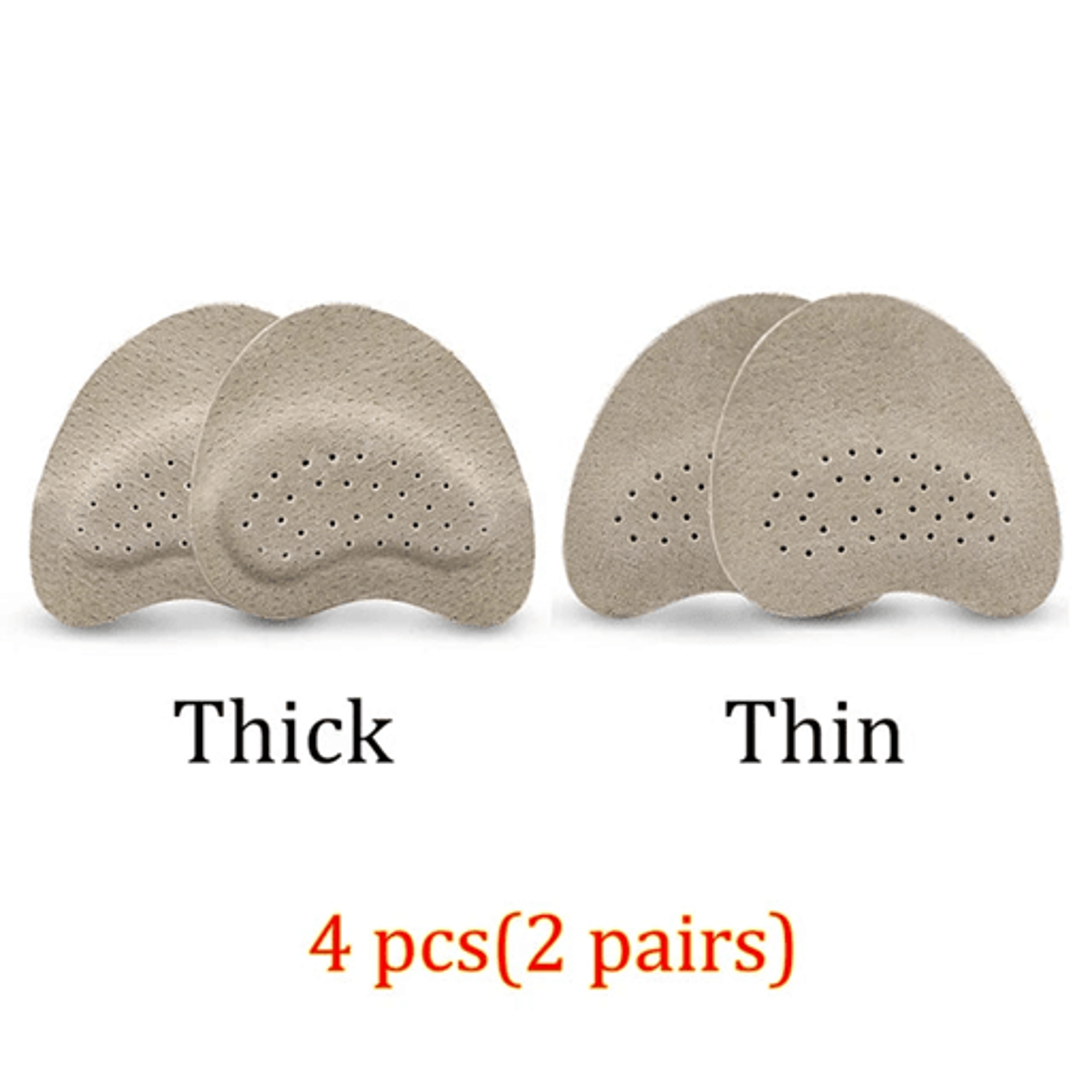 4-pack anti-slip leather forefoot pads – high heel pain relief inserts for womens shoes