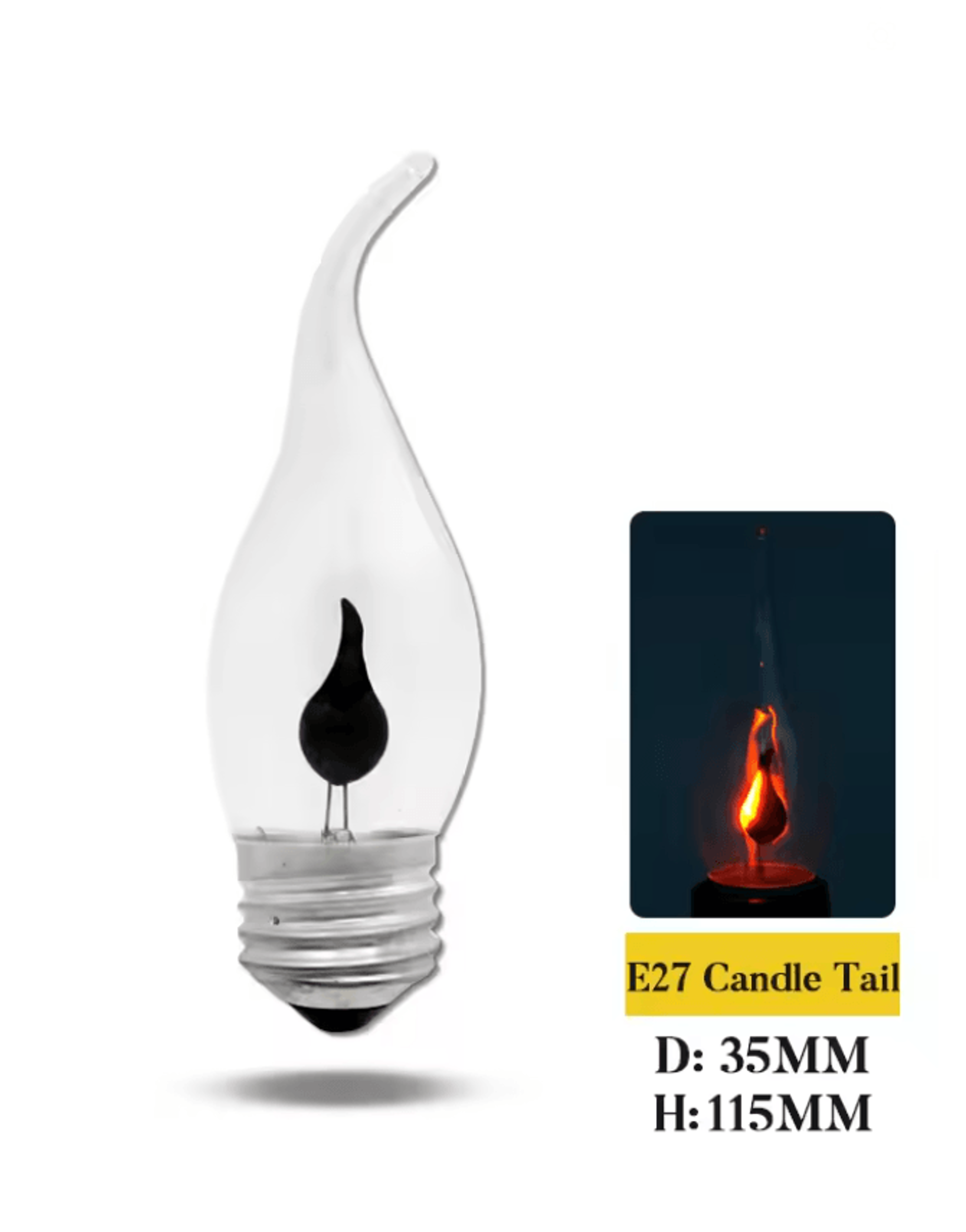 Vintage Flame Effect LED Bulb E14 E27 Candle Light For Home Decor And Ambient Lighting 3