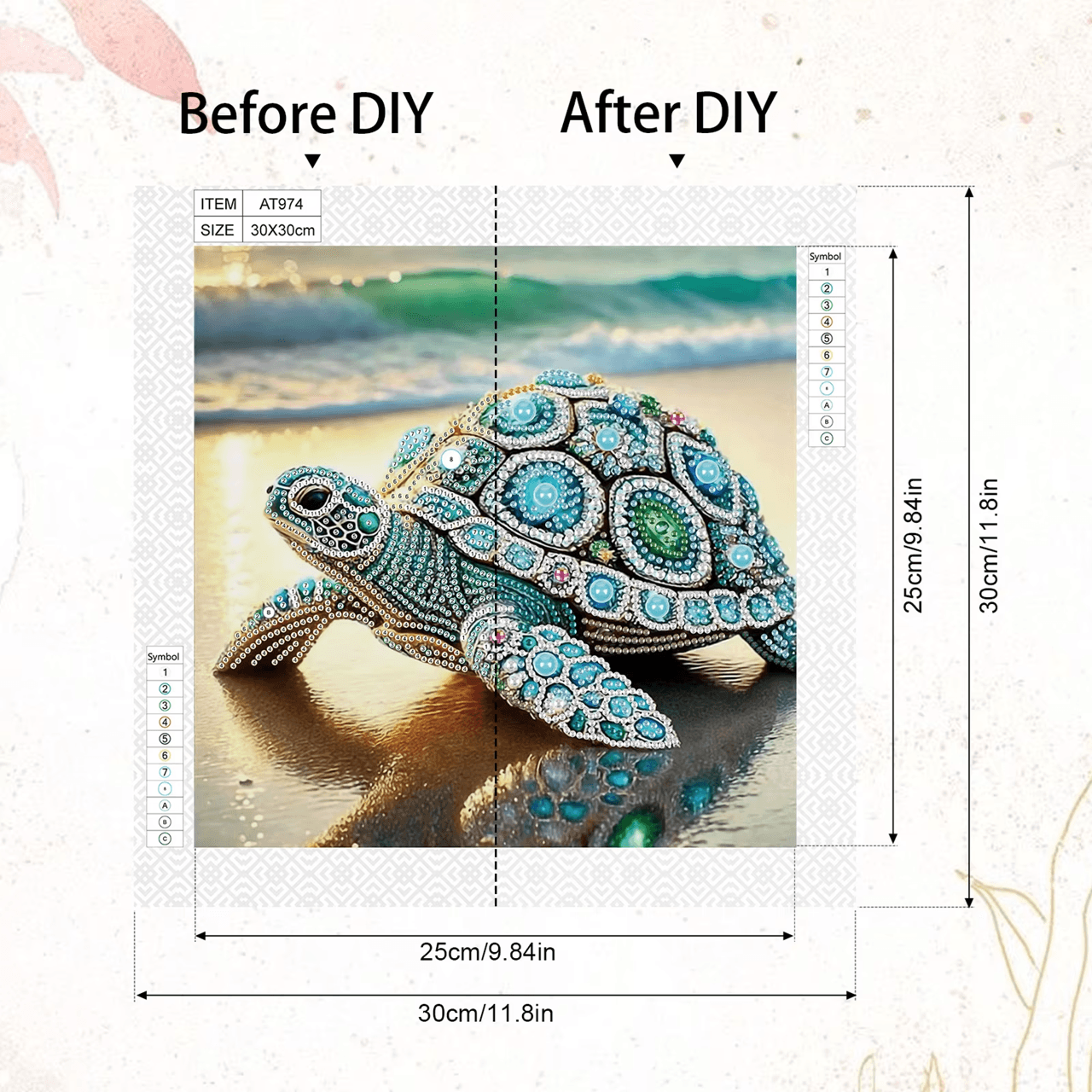 Gemstone Turtle Diamond Art Kit  Special Shape Painting For Adults And Beginners 1