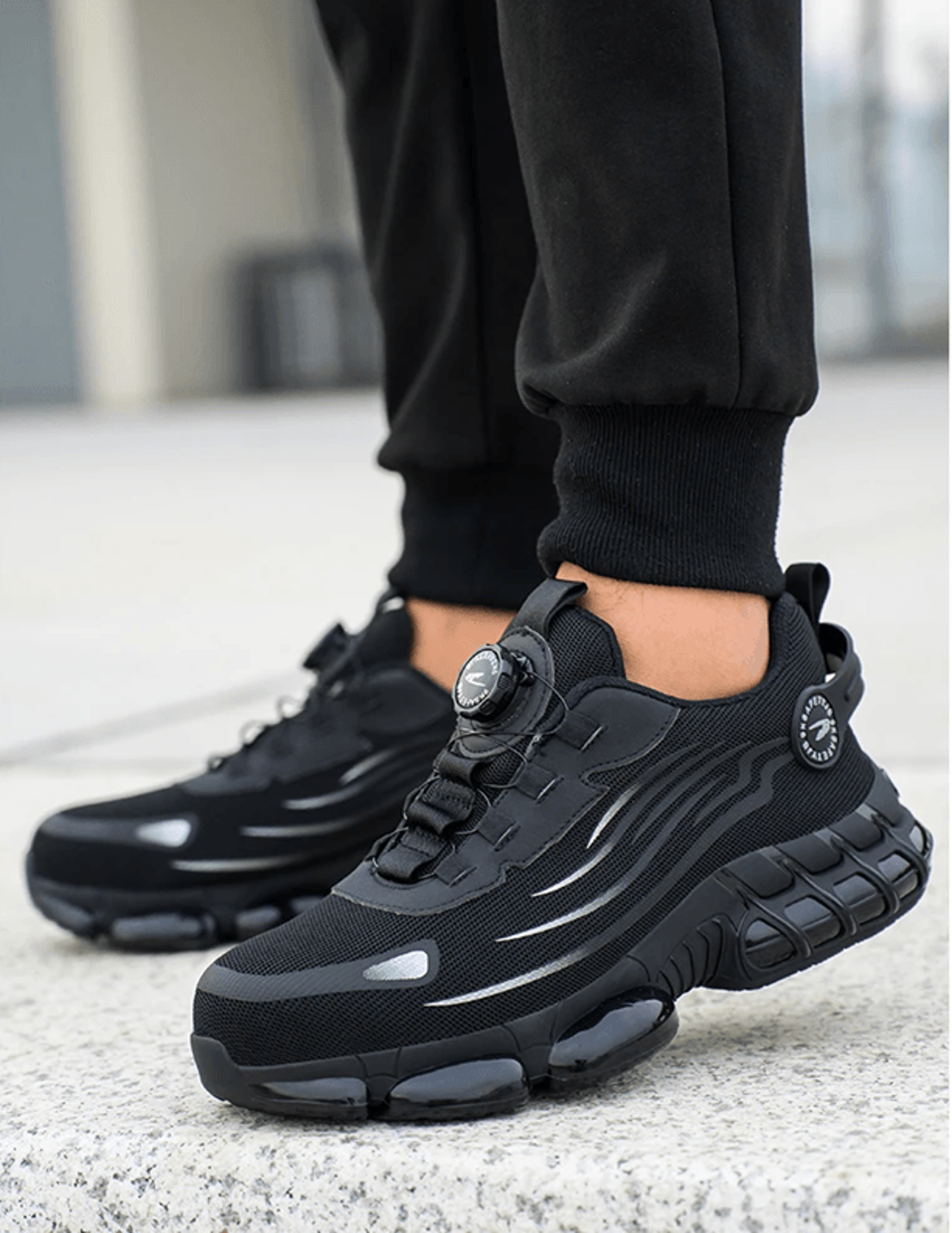 Mens Rotating Button Safety Shoes With Anti Smash And Anti Puncture Protection 0