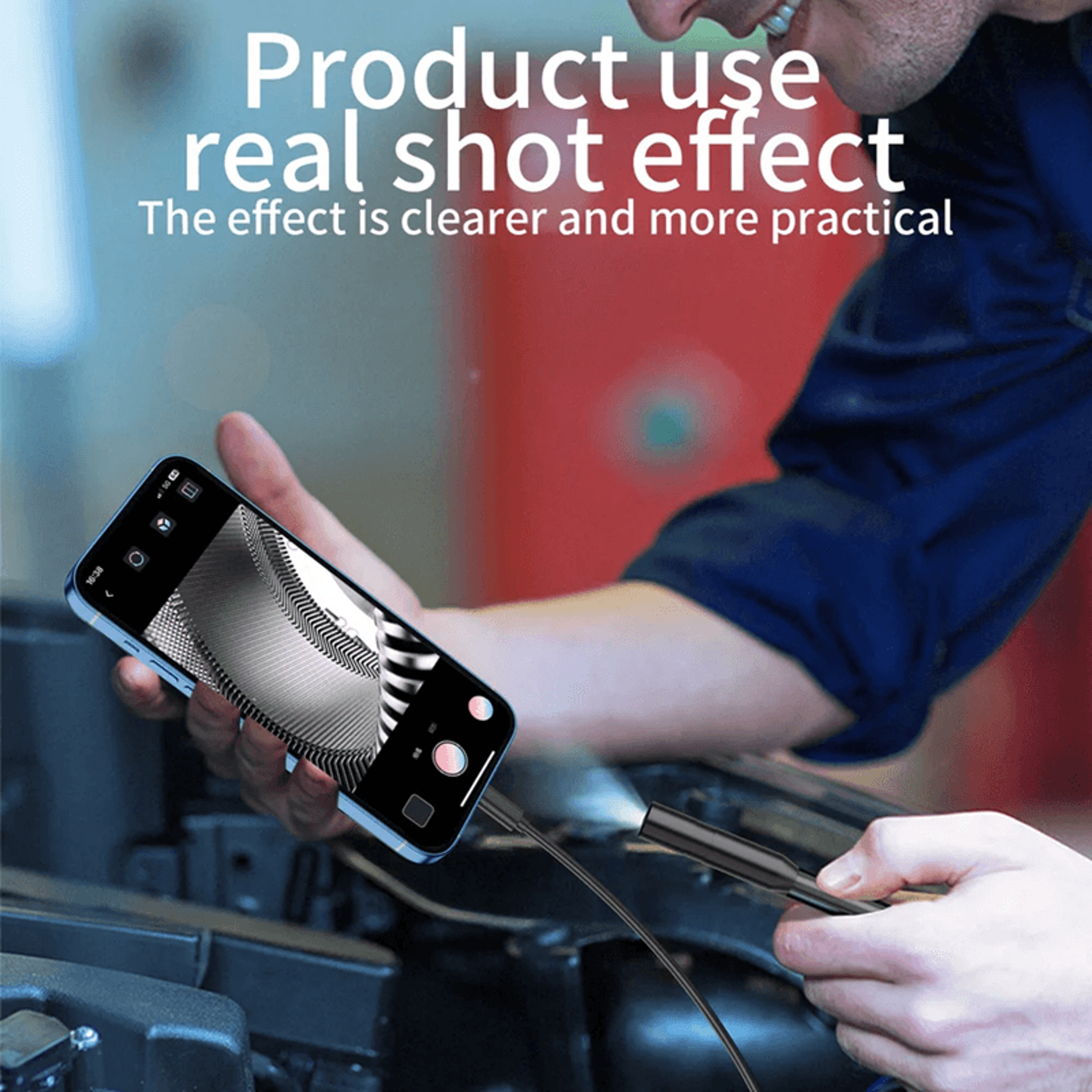 HD Industrial Endoscope Camera For IPhone With Waterproof Inspection Probe For Car And Home Use 1