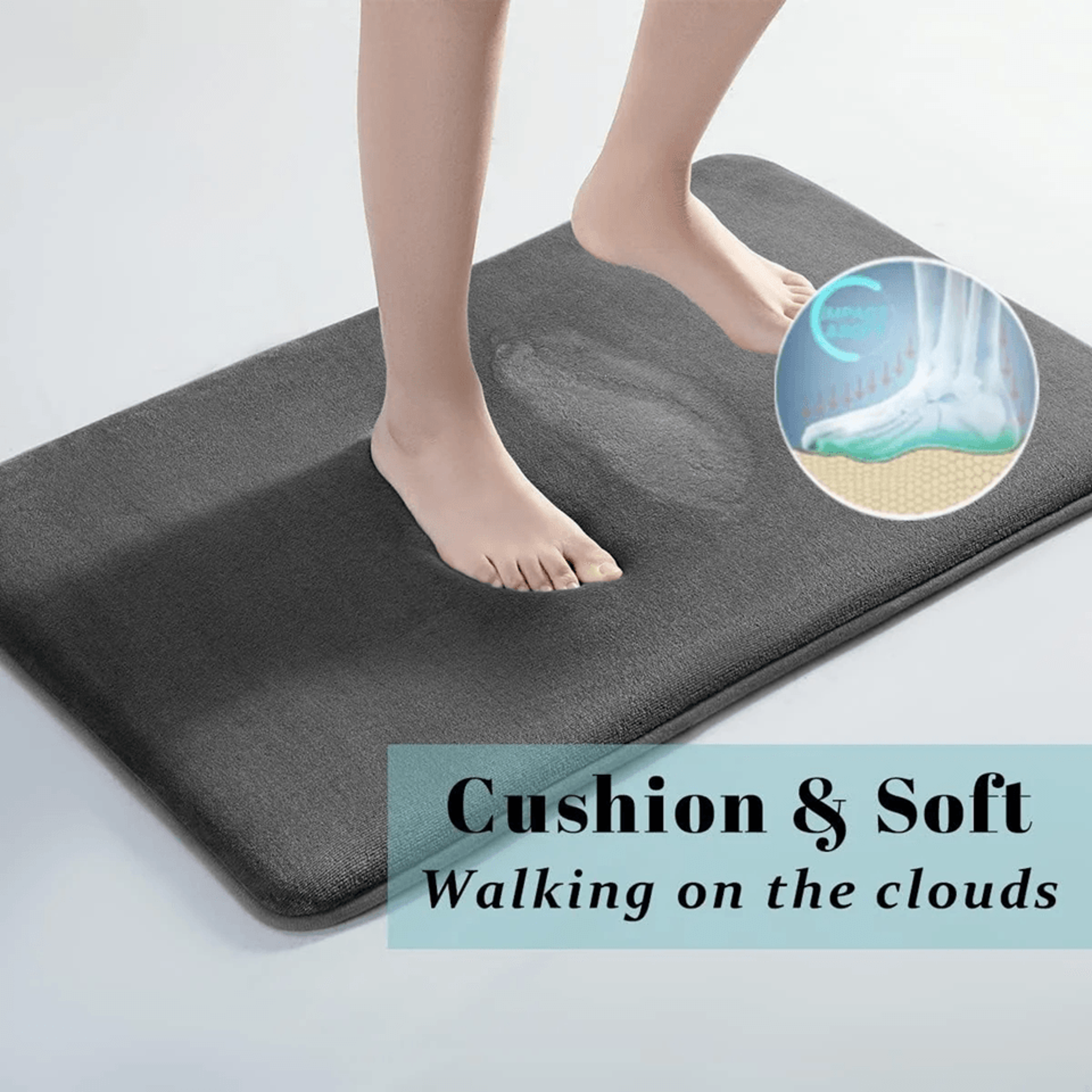 Super Absorbent Non Slip Coral Velvet Bath Mat  Quick Dry Bathroom Floor Mat 0
