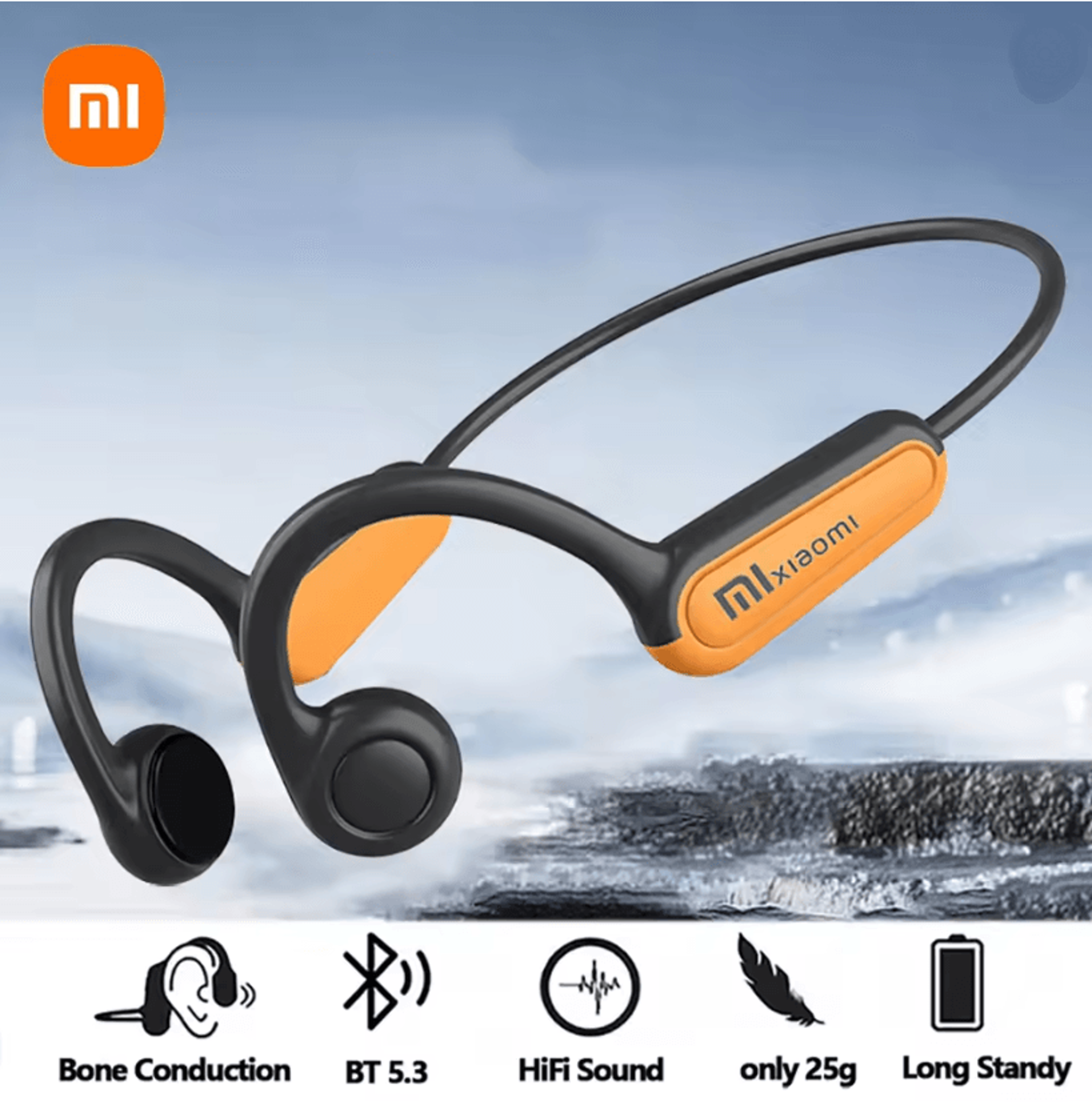 xiaomi mijia bone conduction wireless sports headphones with bluetooth 5.3 and waterproof design