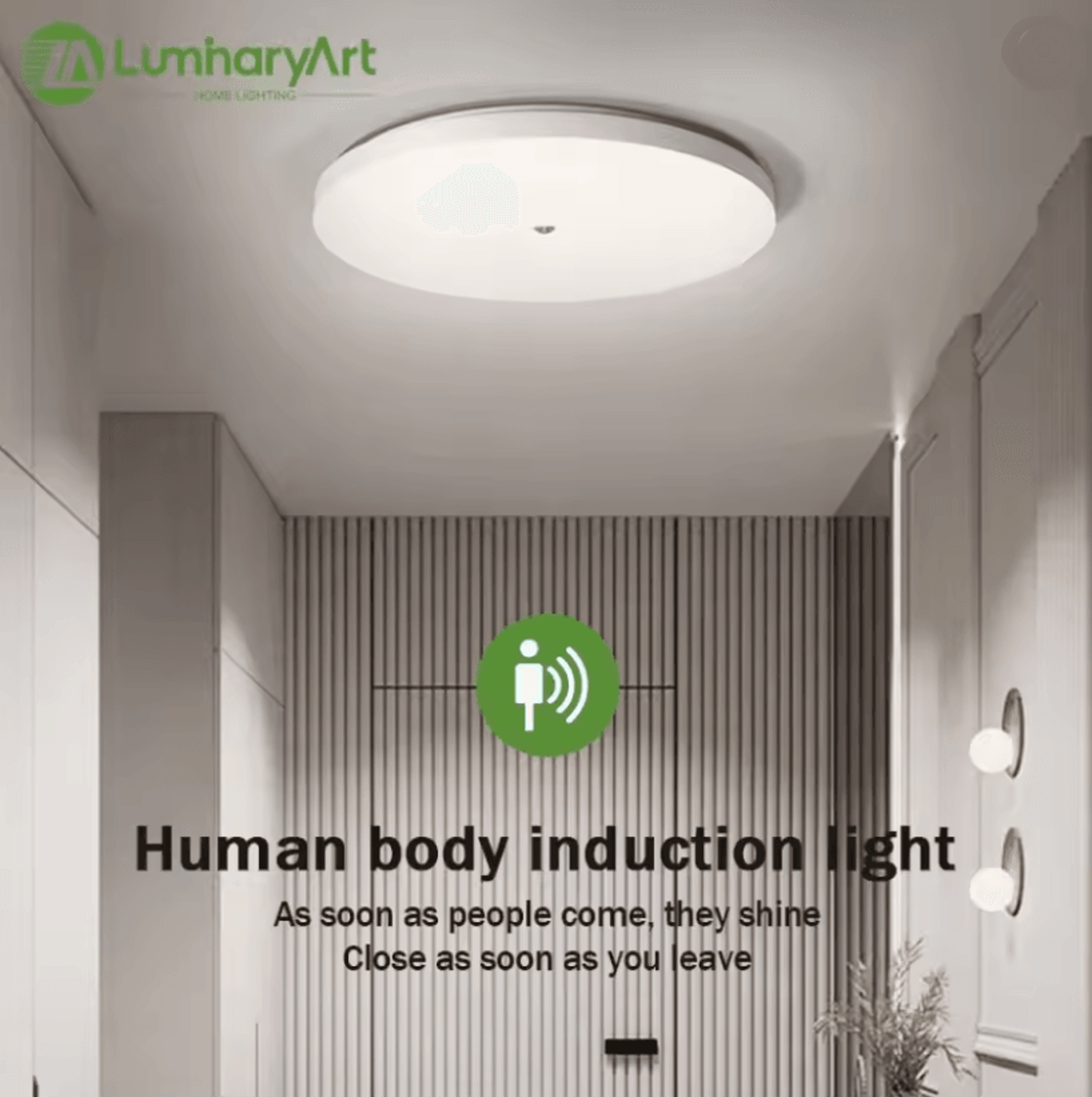 led motion sensor ceiling light for indoor spaces