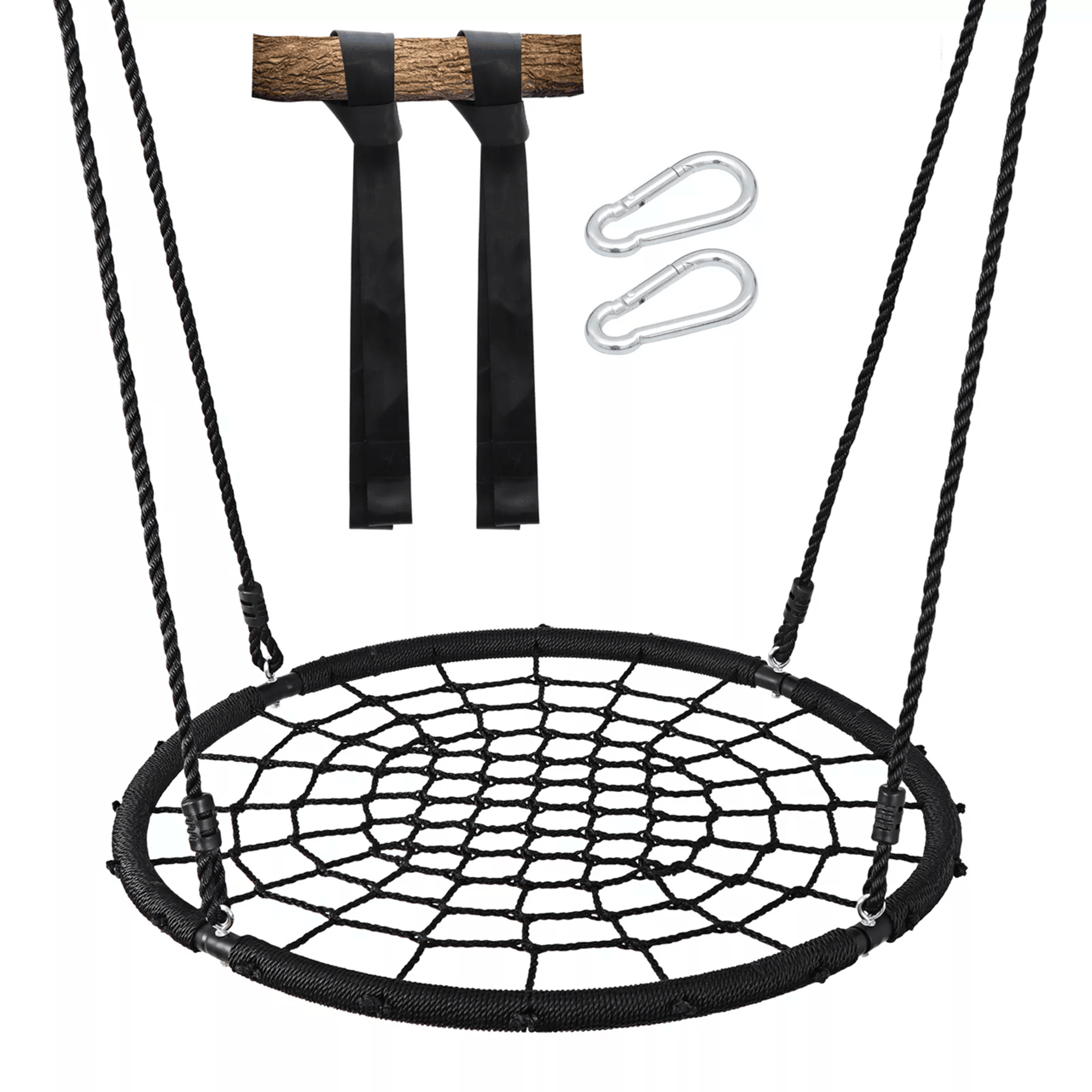 40 Inch Spider Web Tree Swing With Nylon Rope Outdoor Swing For Kids And Adults Up To 600 Pounds 1