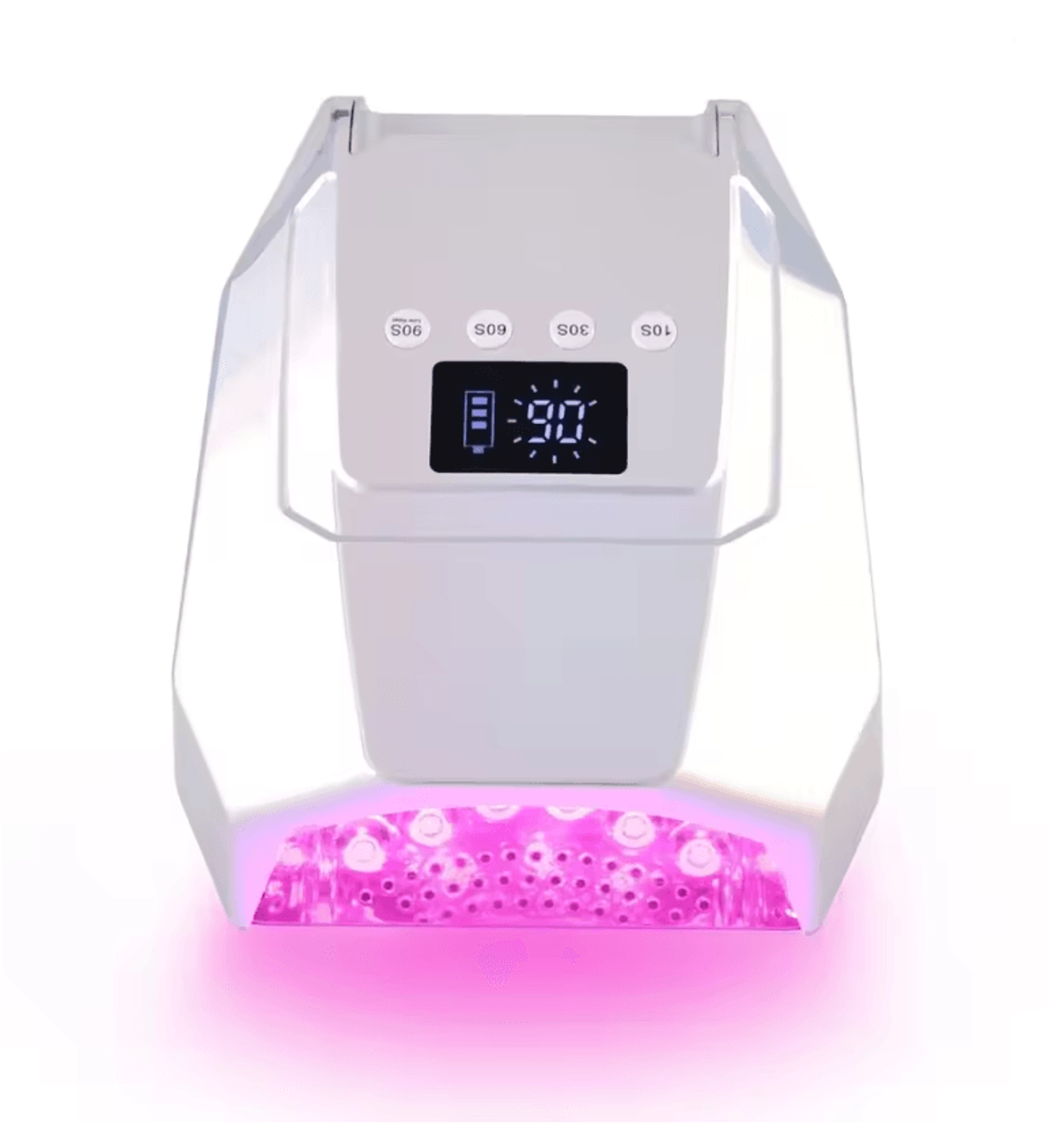 98W Cordless UV LED Nail Lamp  FastCuring Gel Dryer With Mirror Finish 5