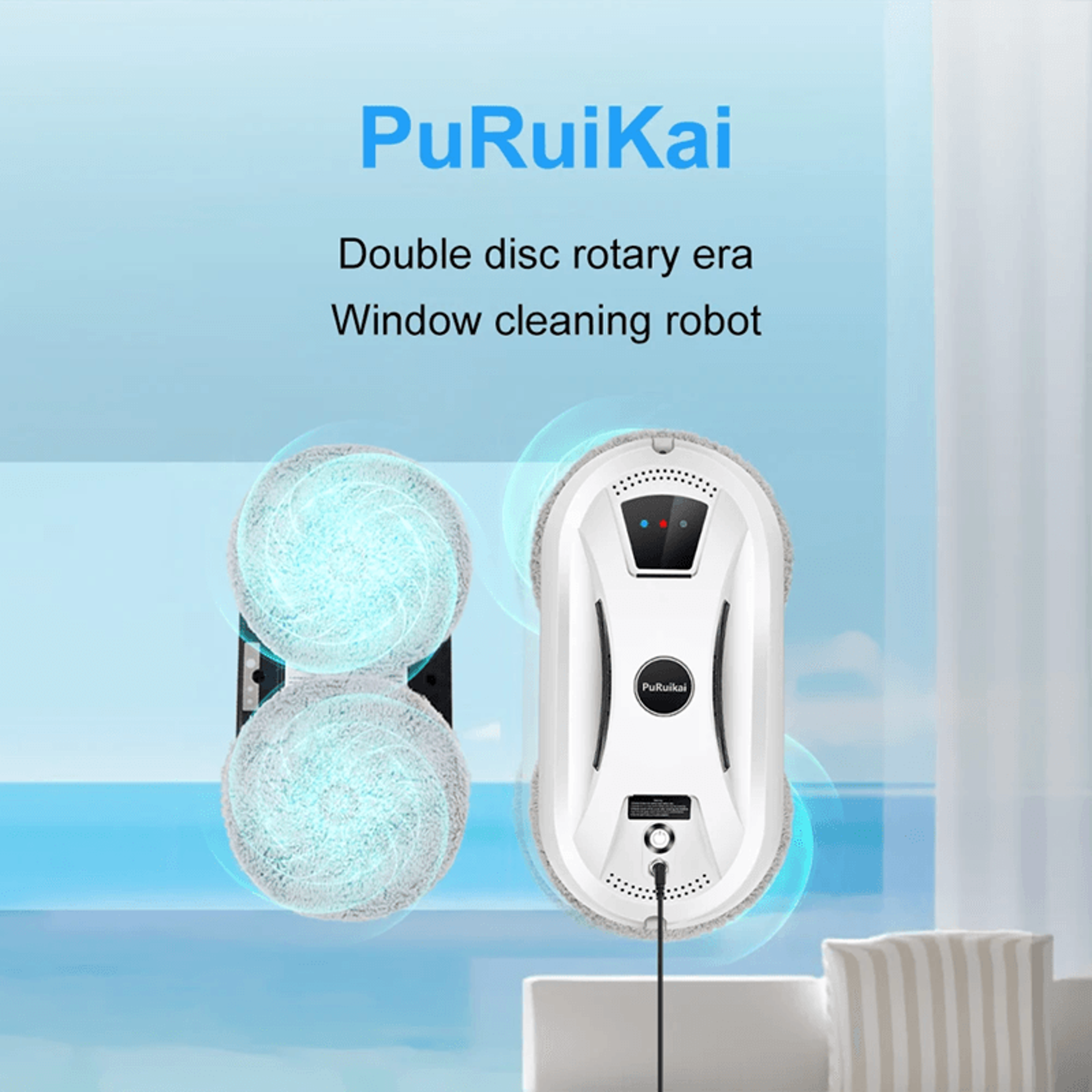 PuRuiKai Ultra Thin Window Cleaning Robot With Remote Control For Home Glass Surfaces 0