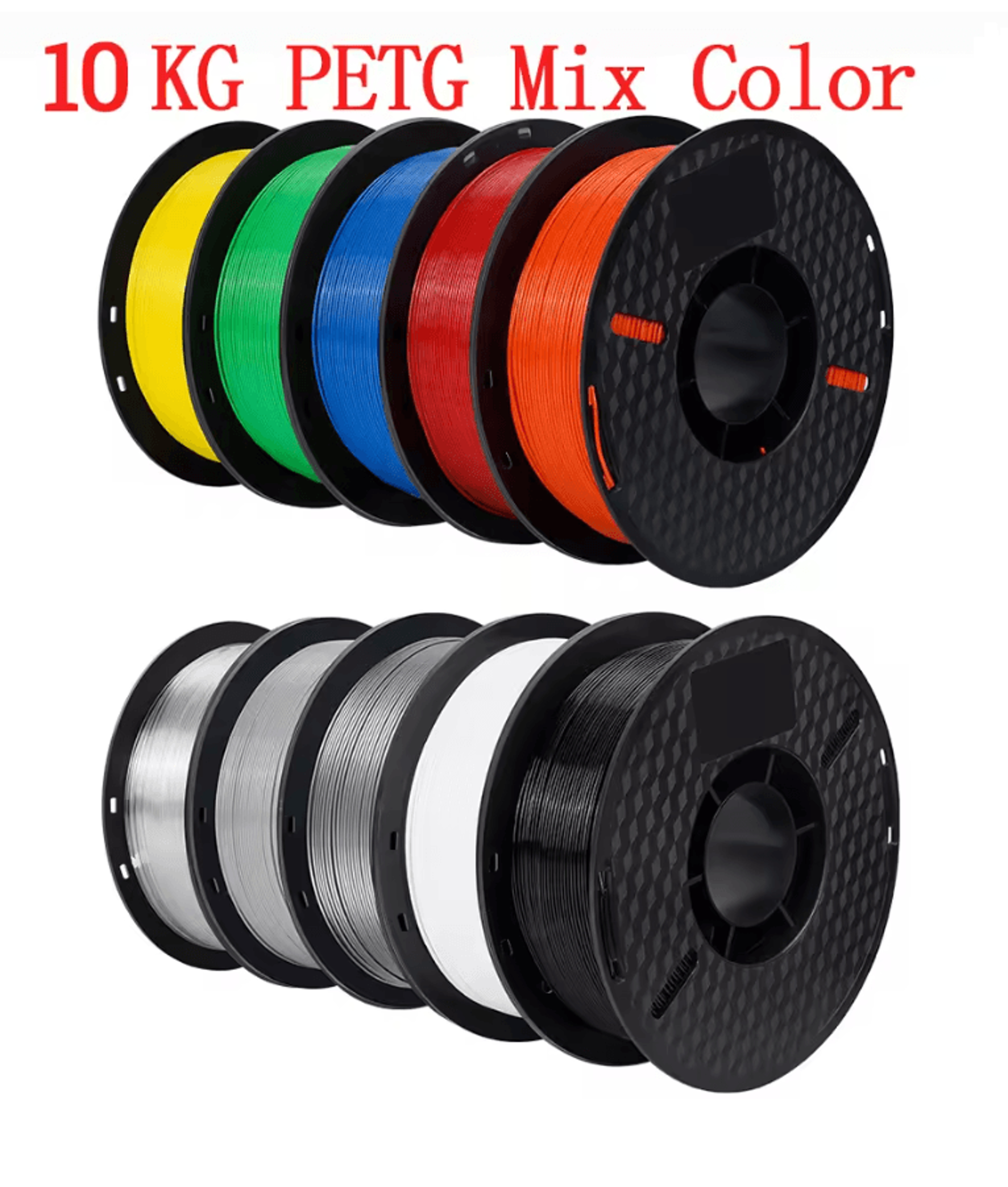 KINGROON 10KG 3D Printer Filament Bundle PLA PETG 175mm Mixed Colors For FDM Printing 12