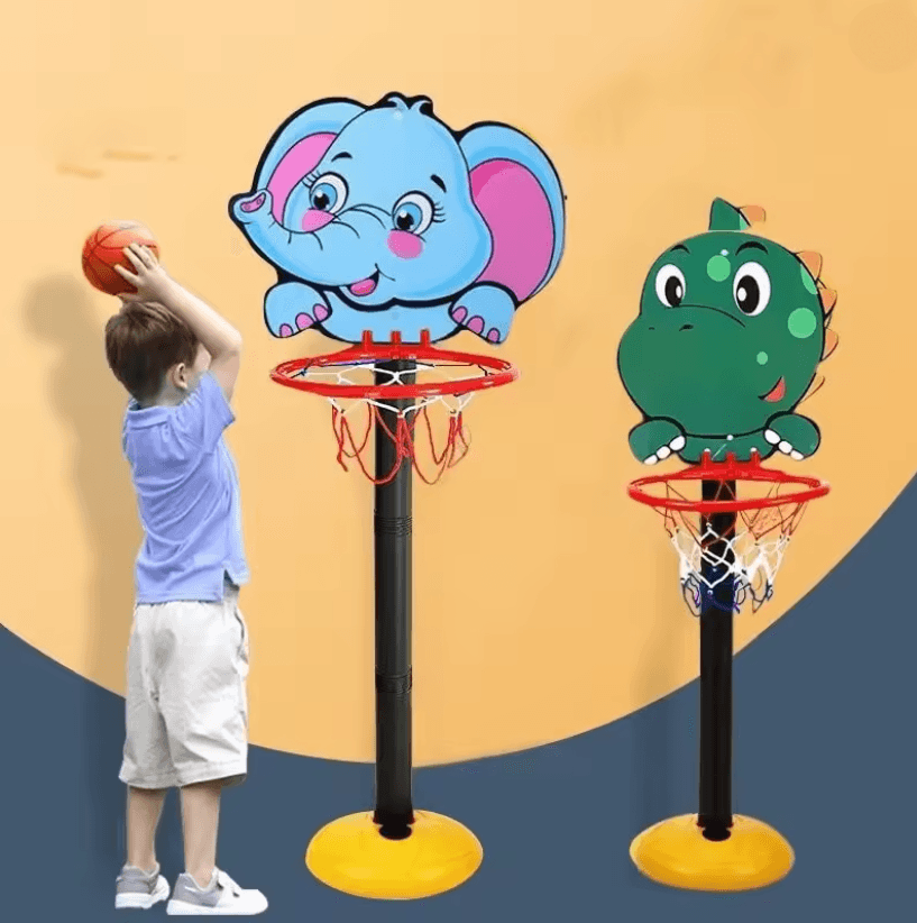 Dinosaur Basketball Toy For Toddlers With Suction Cup Ball Game For Indoor And Outdoor Play 1