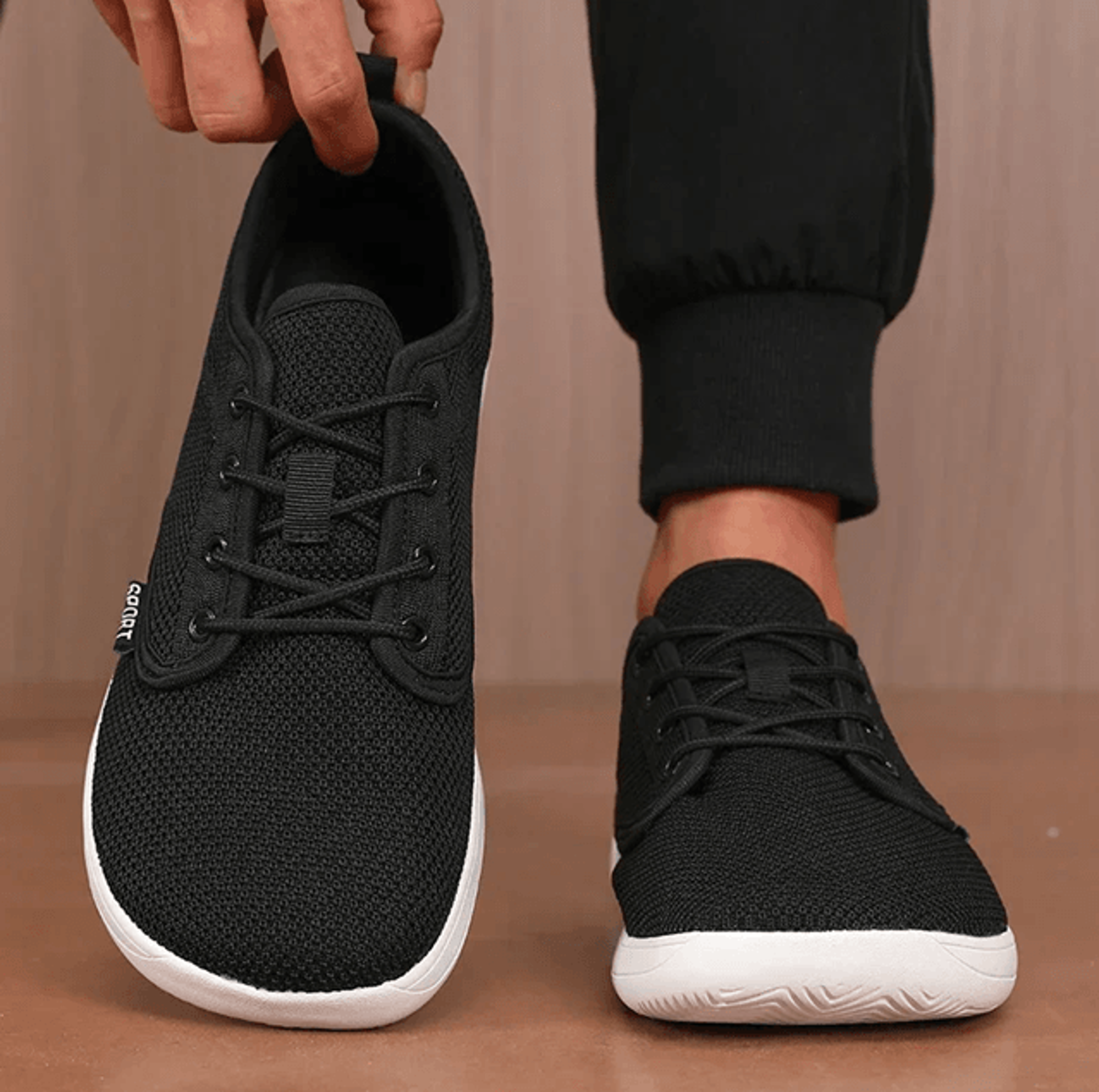AirExpand Wide Toe Knitted Mesh Walking Shoes For Men 4