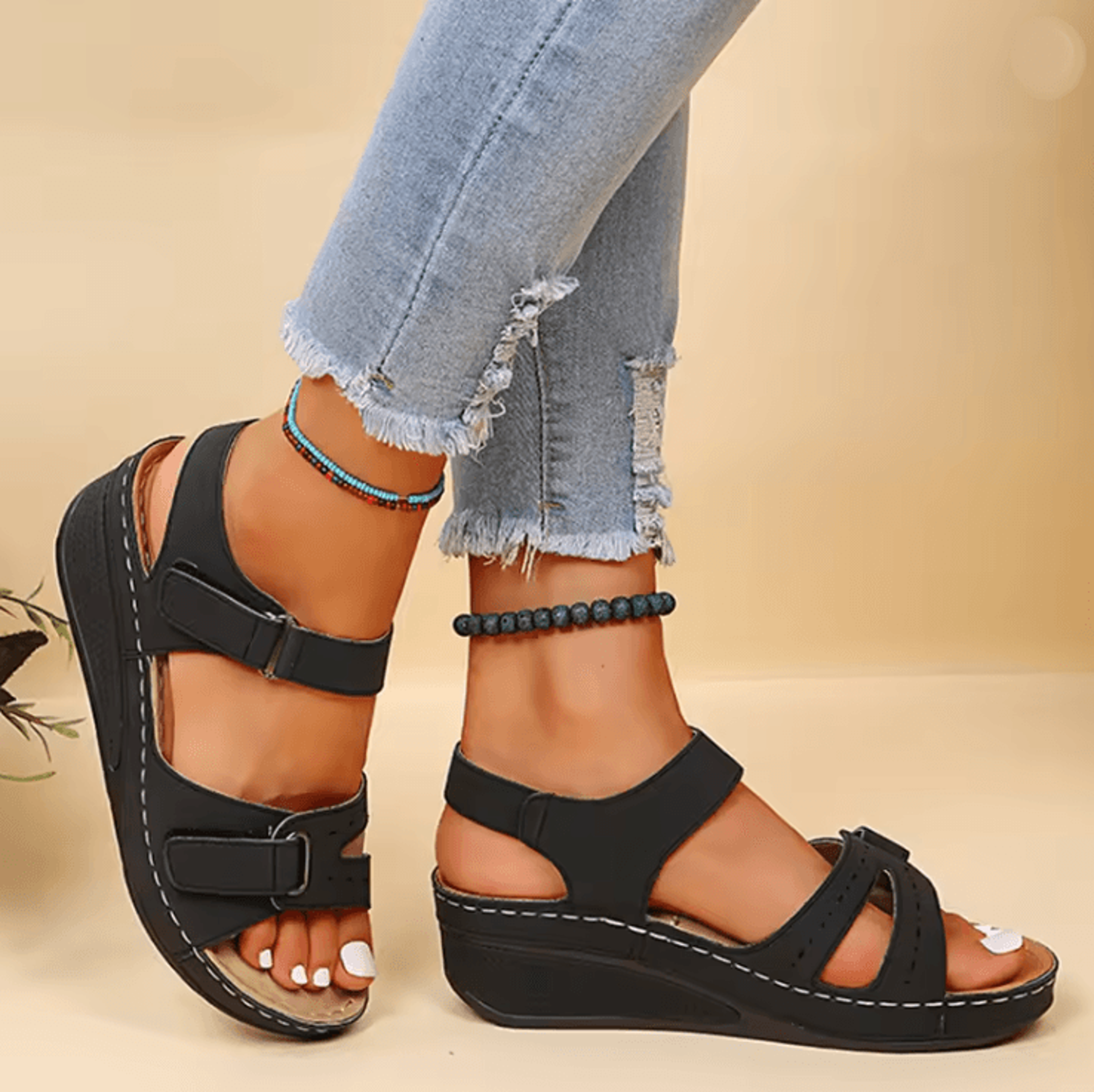 BreezeWalk Lightweight Wedge Sandals For Women 2