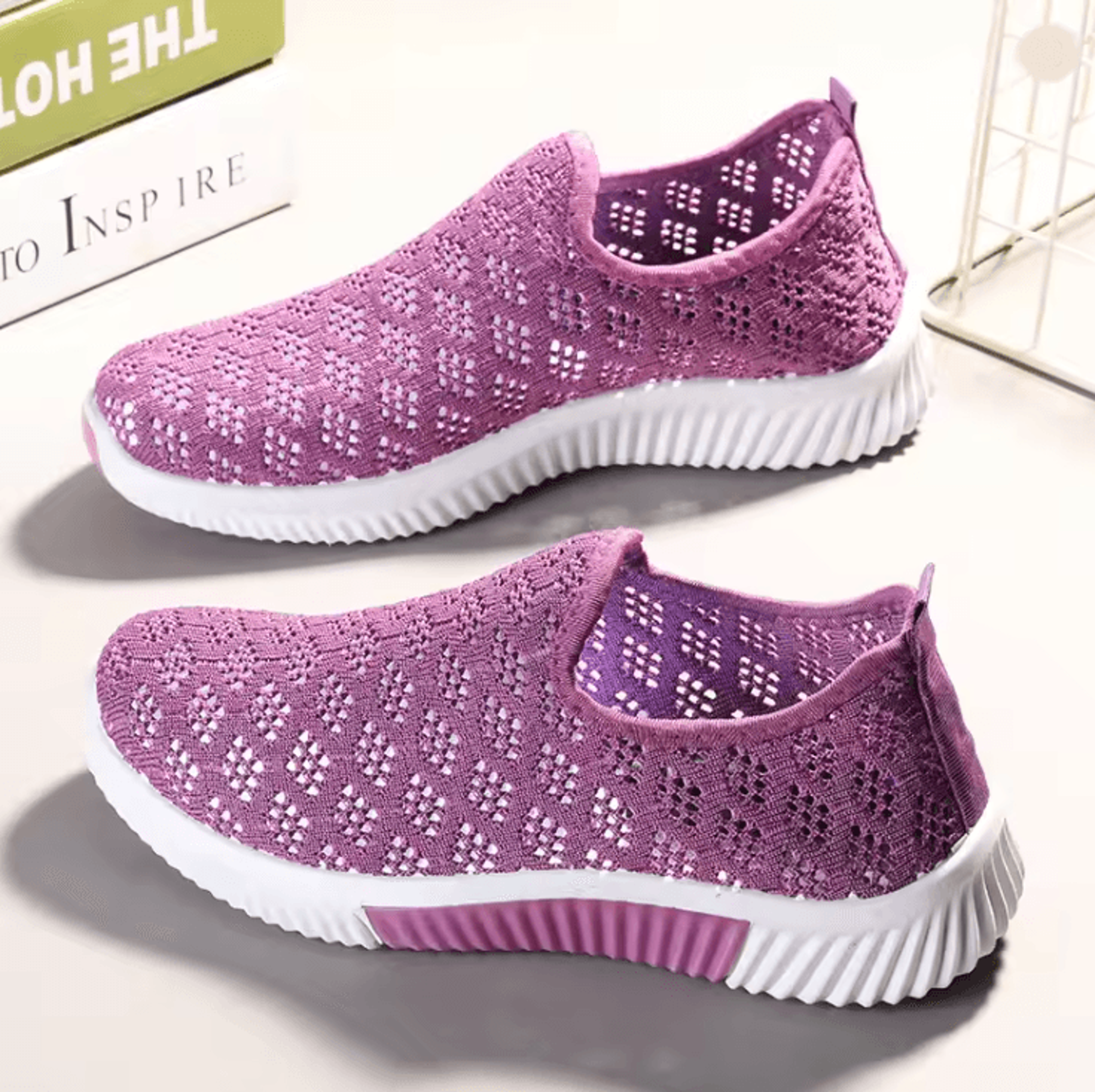 womens breathable mesh walking sneakers with soft sole for all day comfort