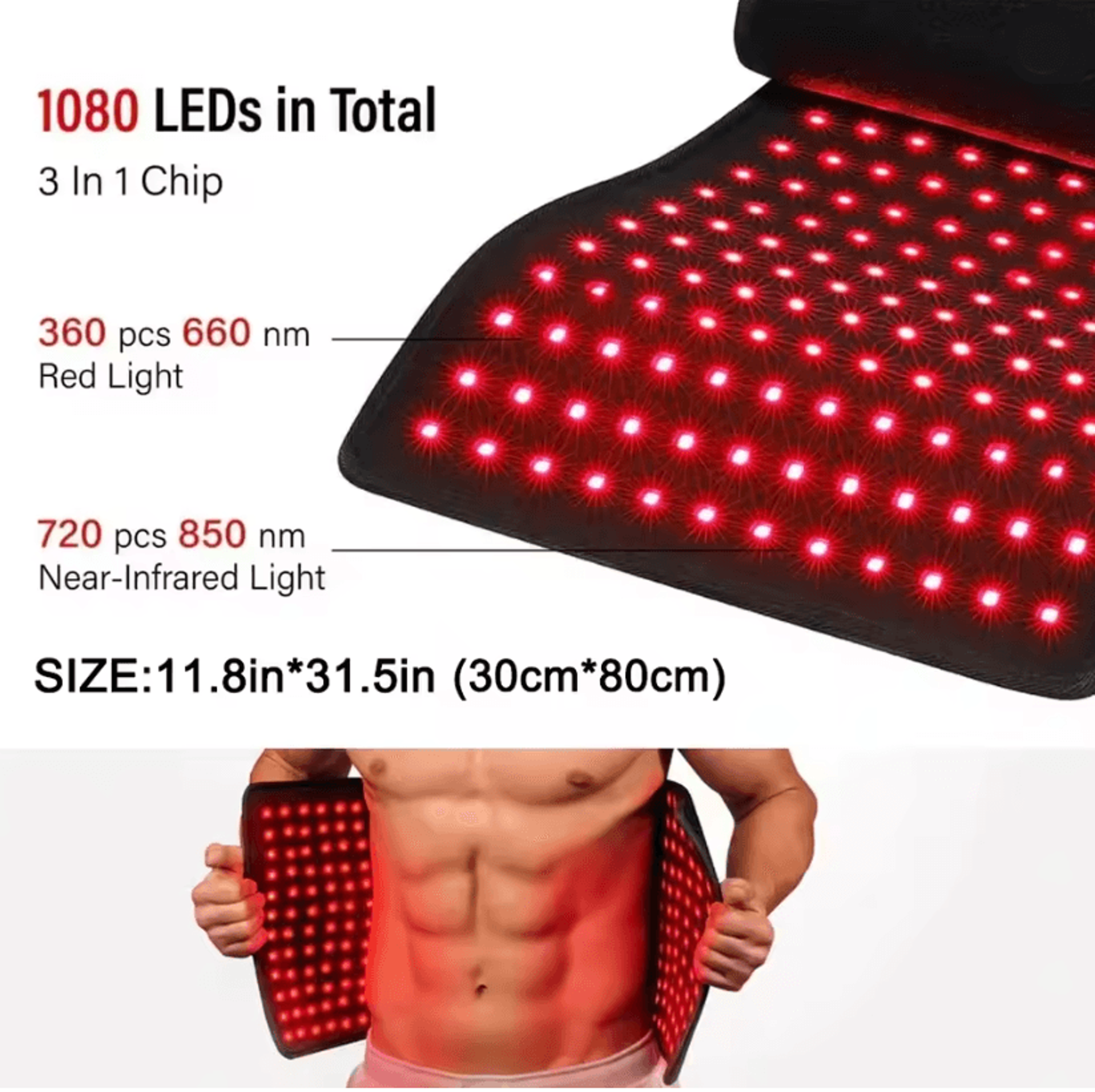 RejuvaWave 850nm Infrared Pain Relief Heating Pad Belt 1