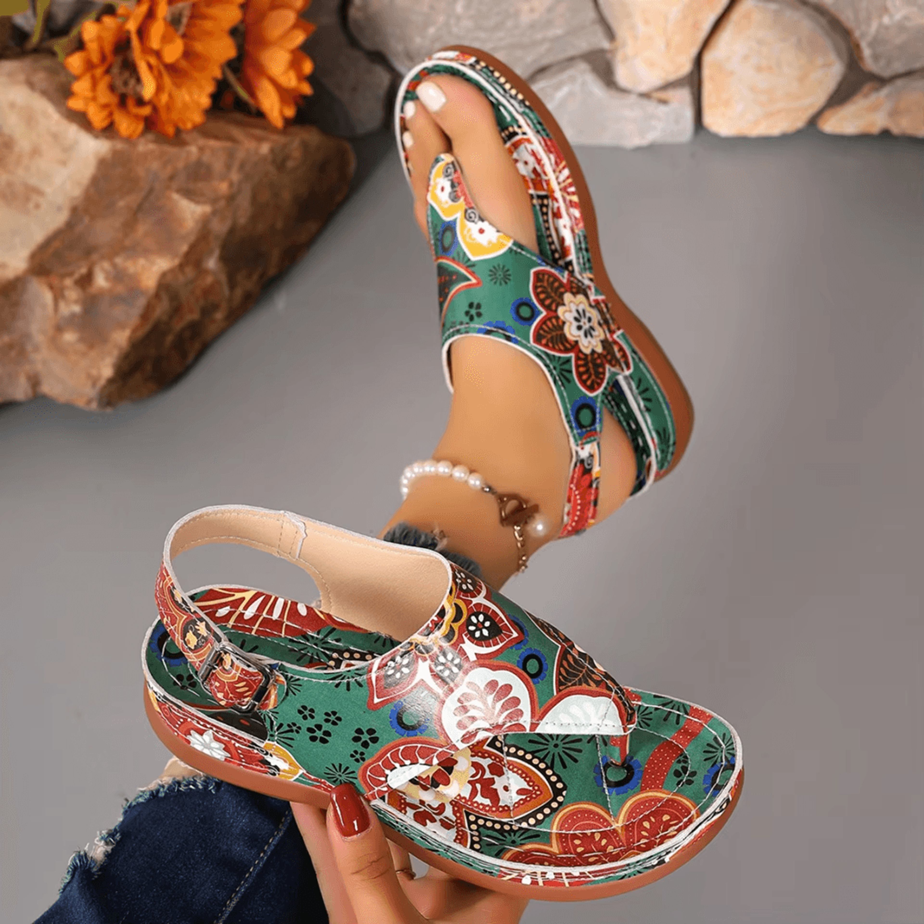 Colorful Wedge Beach Sandals For Women 1