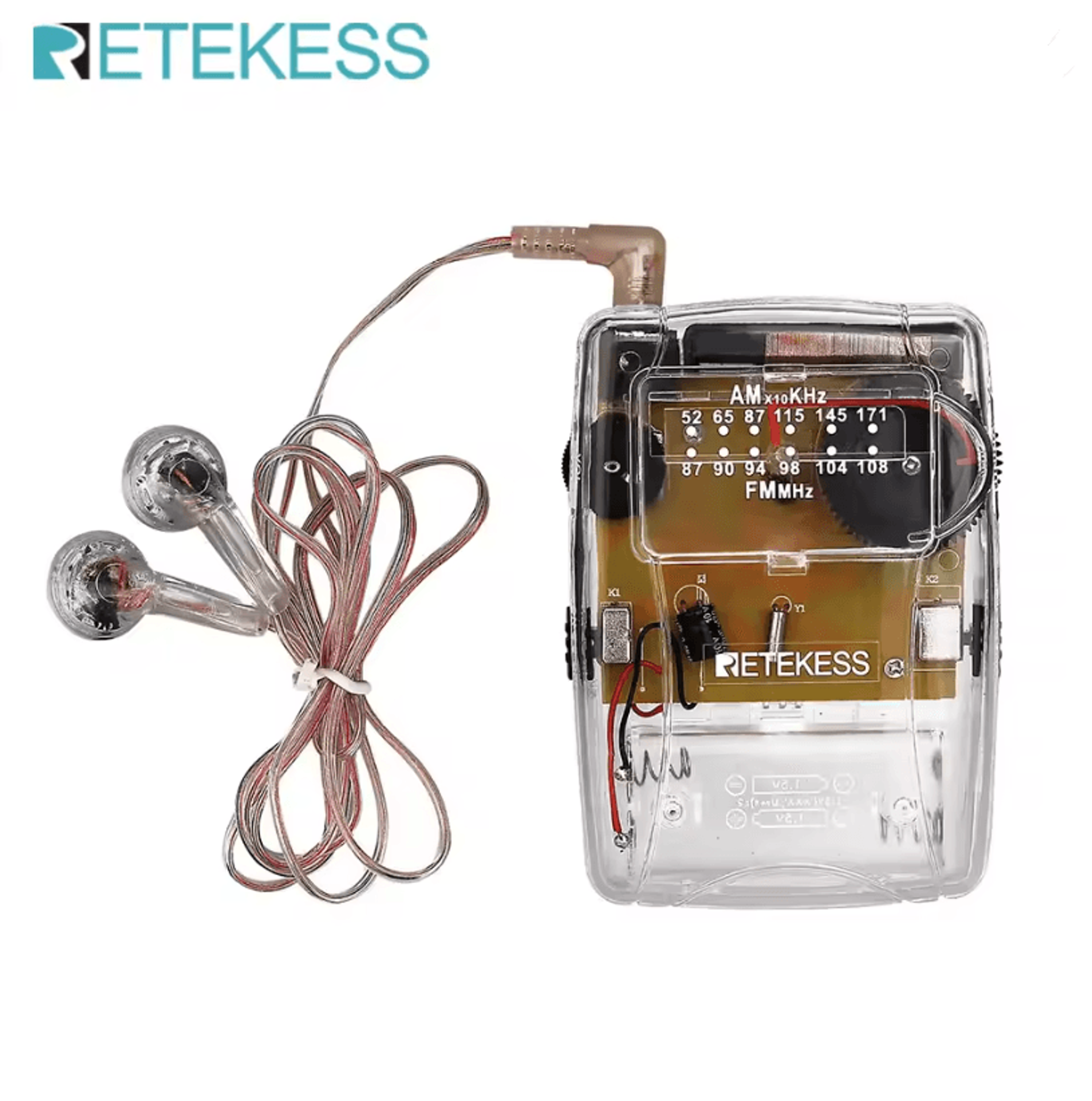 portable transparent am fm pocket radio with headphone jack mini radio for church and outdoors