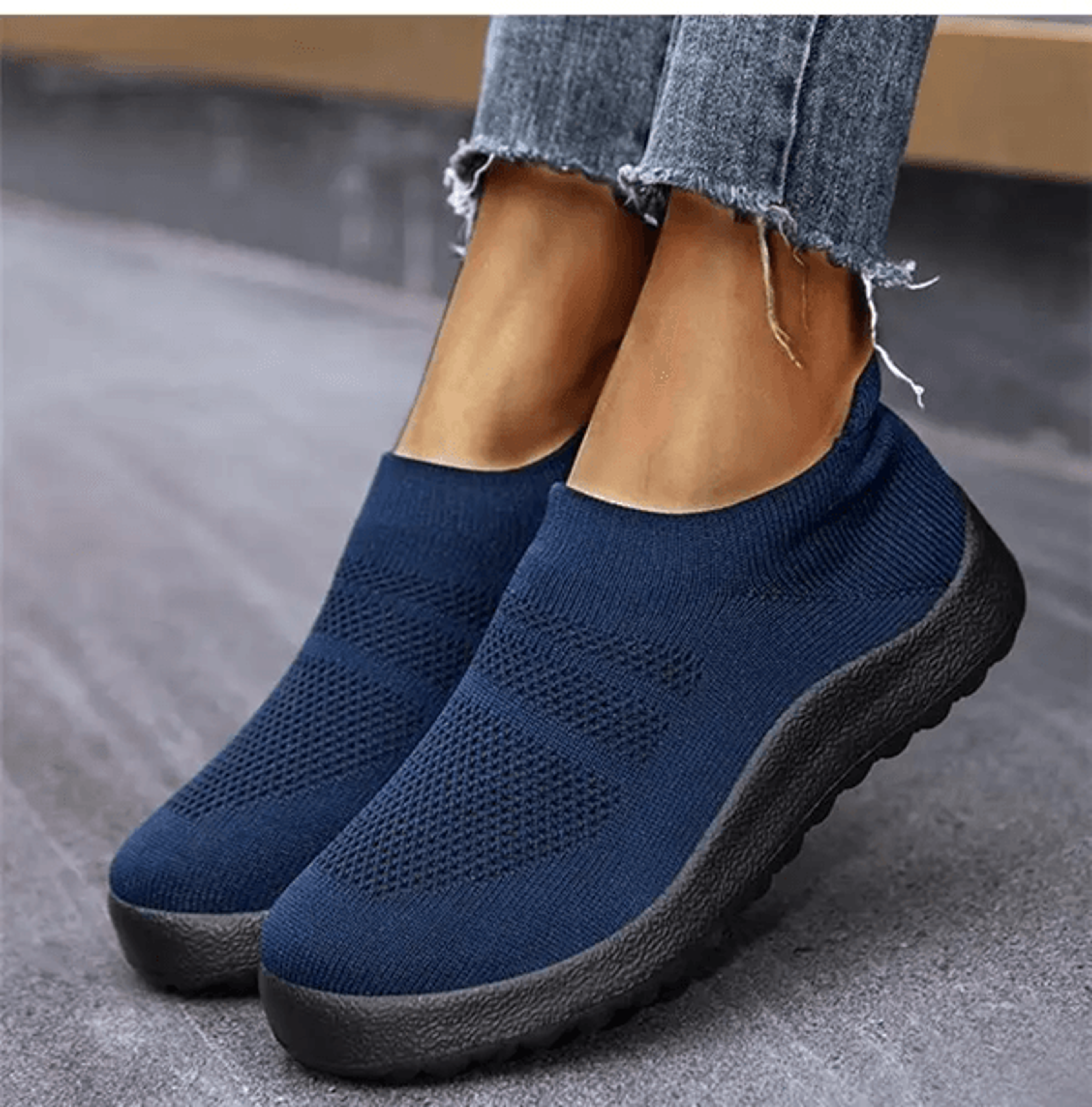 Women Slip On Sock Sneakers Breathable Lightweight Running Shoe 5