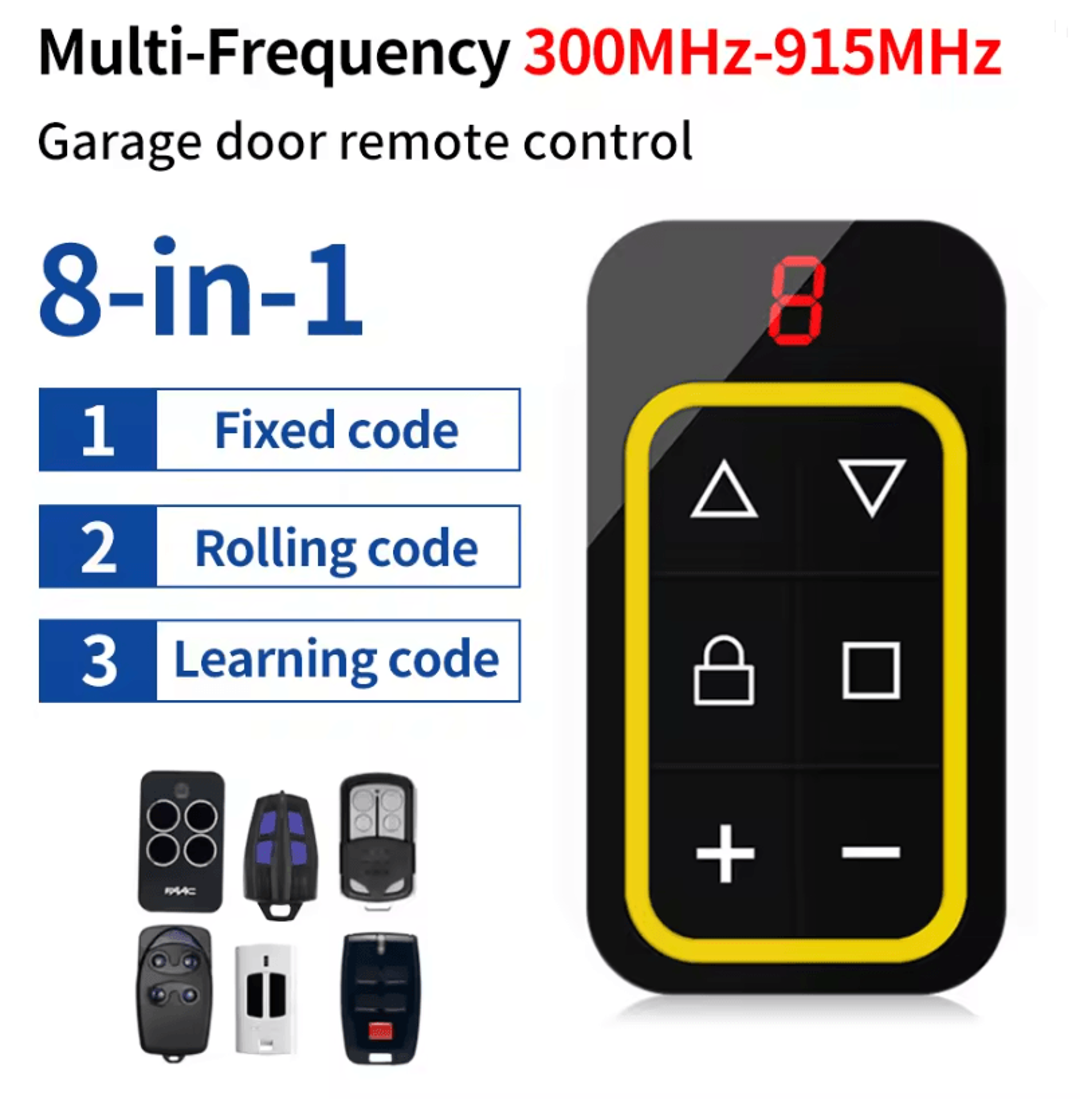 multi frequency remote duplicator for garage and gate controller