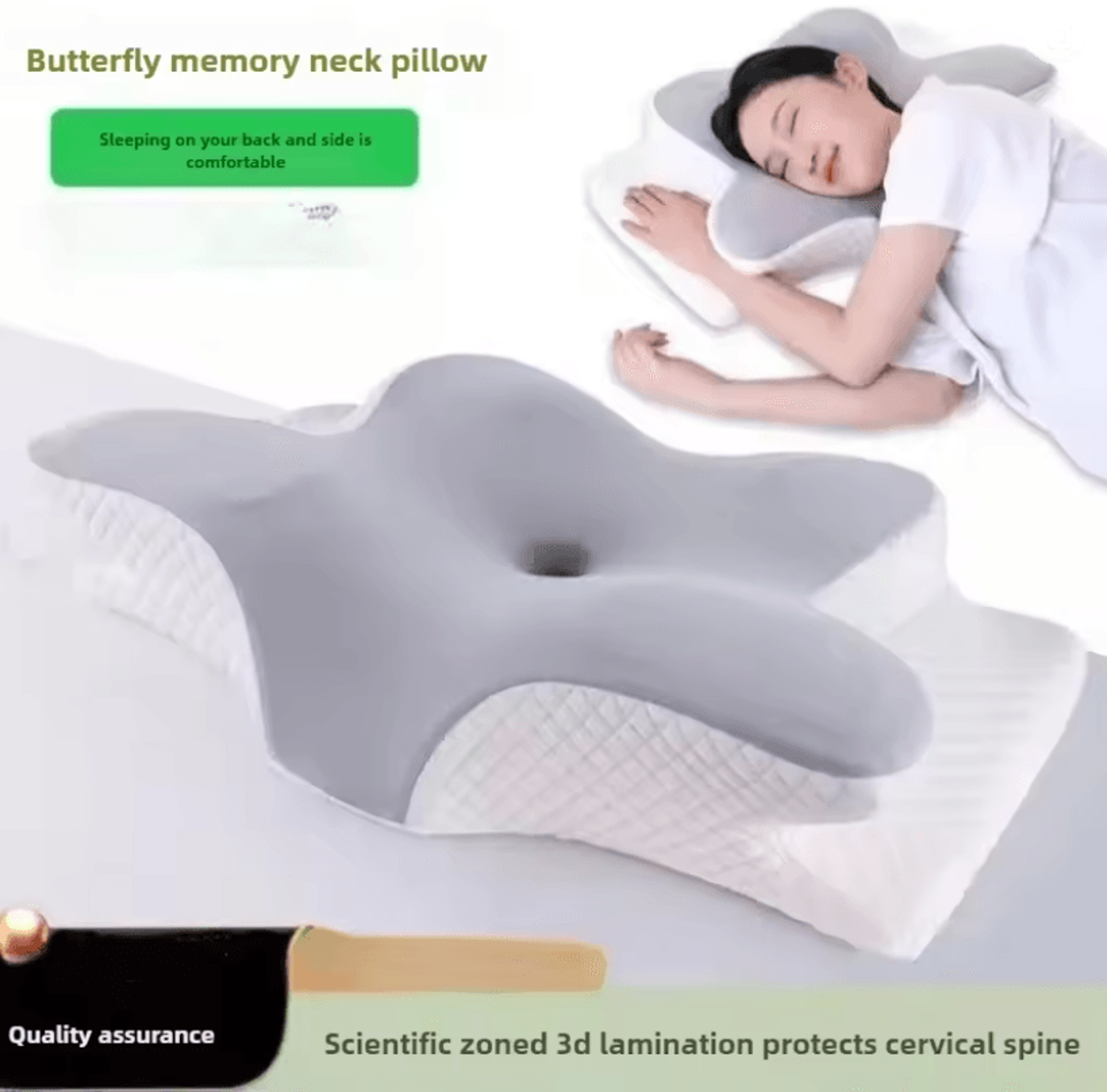 orthopedic cervical memory foam pillow for neck and spine support