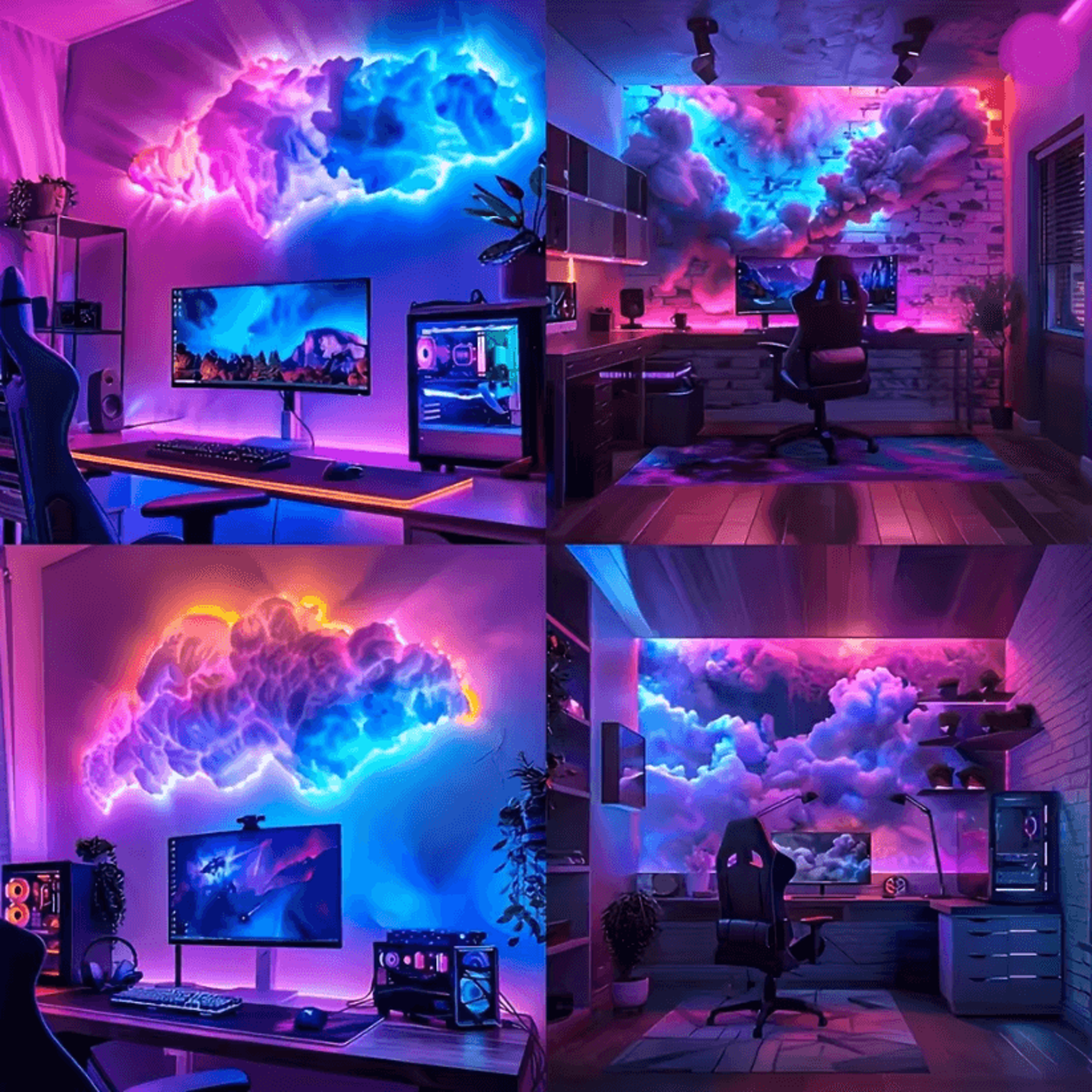 Smart Cloud Night Lamp With Music Sync For Bedroom And Gaming Decor 3
