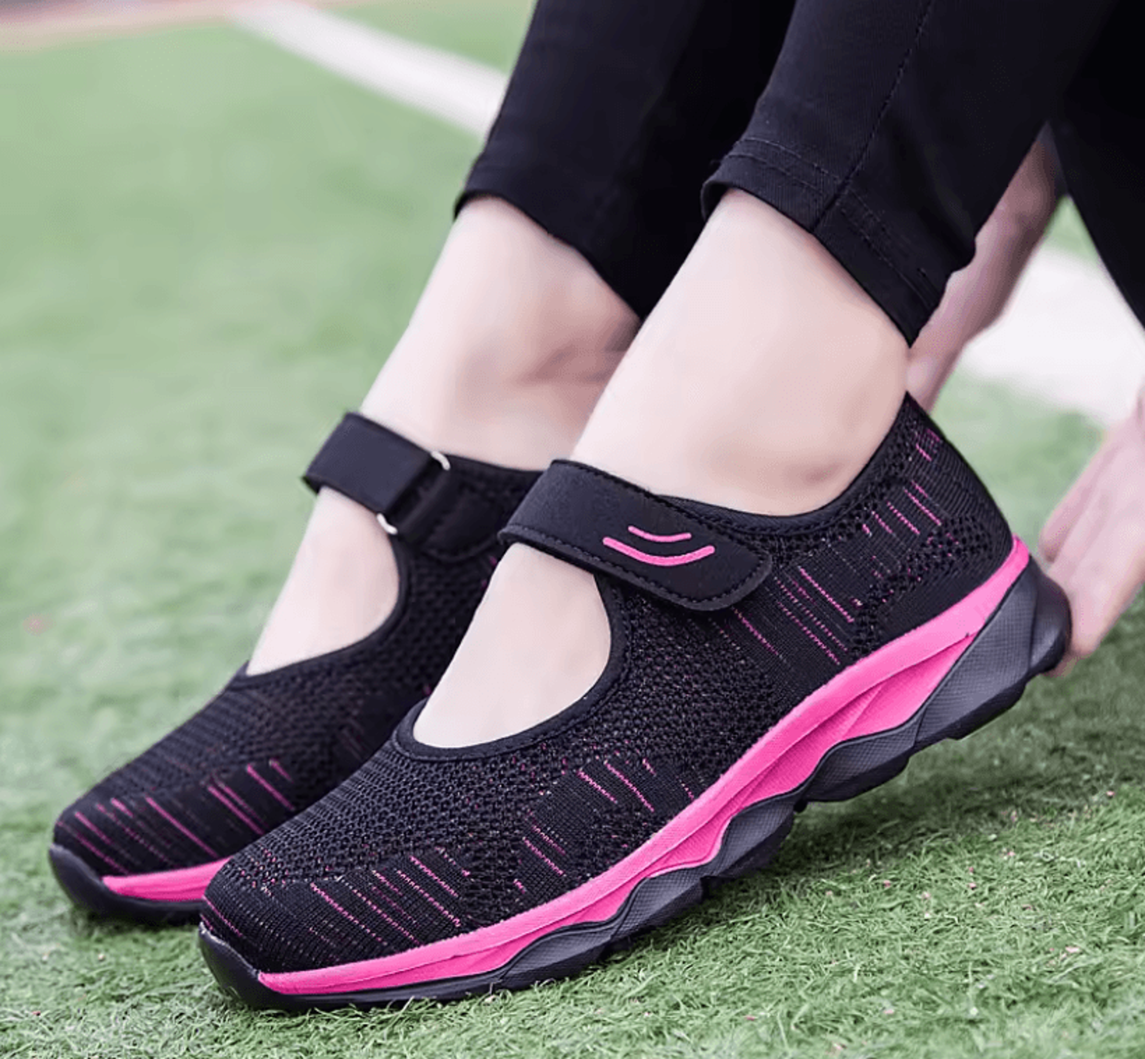 Womens Breathable Mesh Platform Sneakers Lightweight Casual Walking Shoes 5