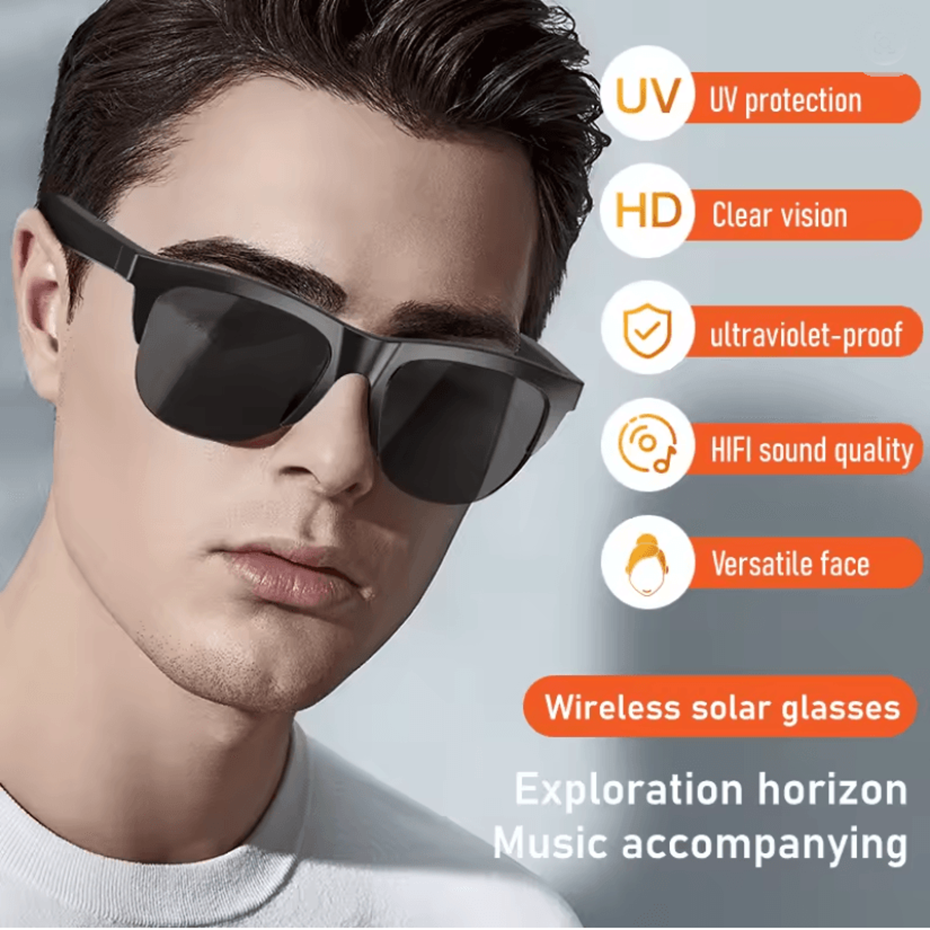 Bluetooth Bone Conduction Sunglasses With Touch Controls For Sports And Hands Free Calls 0