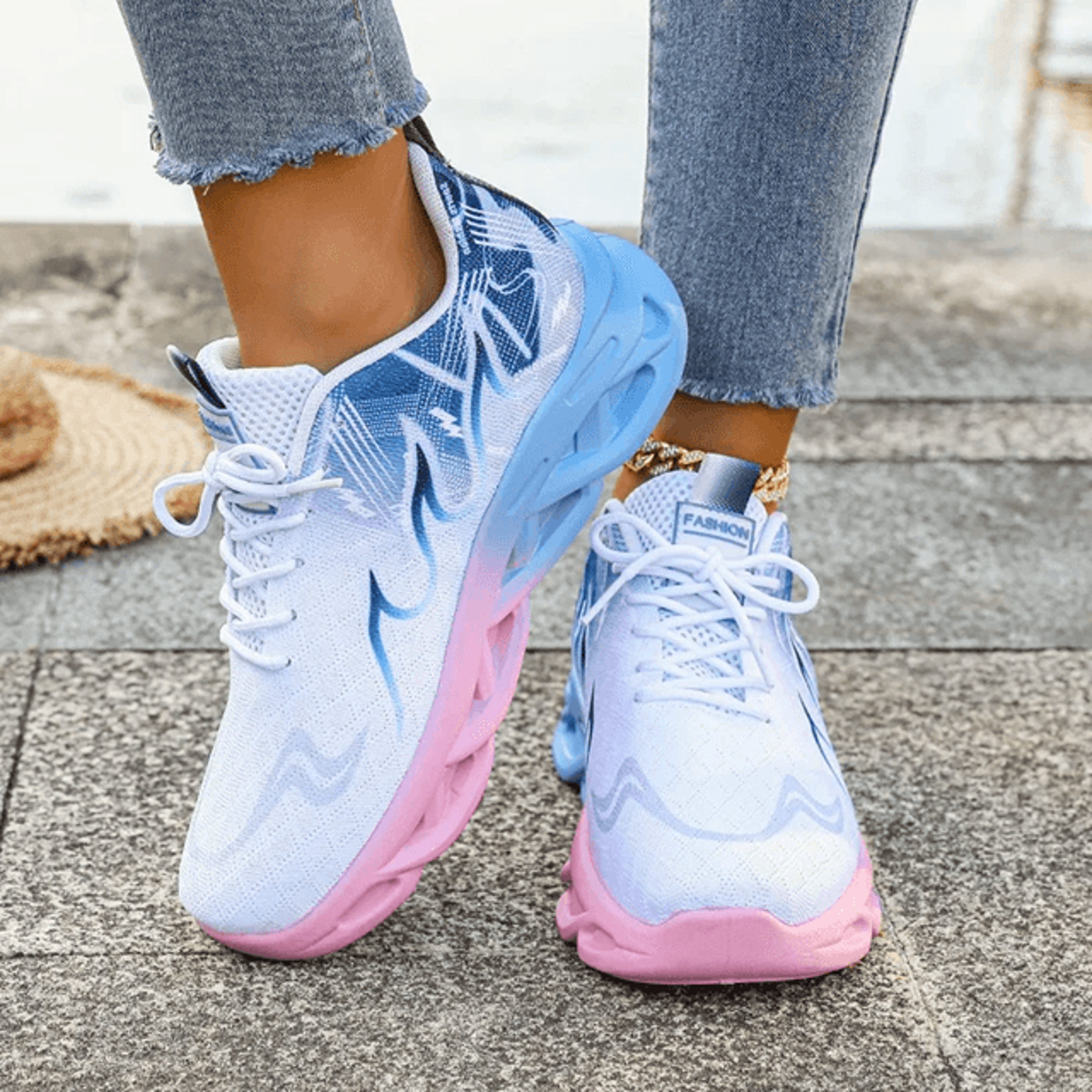 StrideLite Breathable Lightweight Vulcanized Sneakers For Women Outdoor Running Walking Flats 0