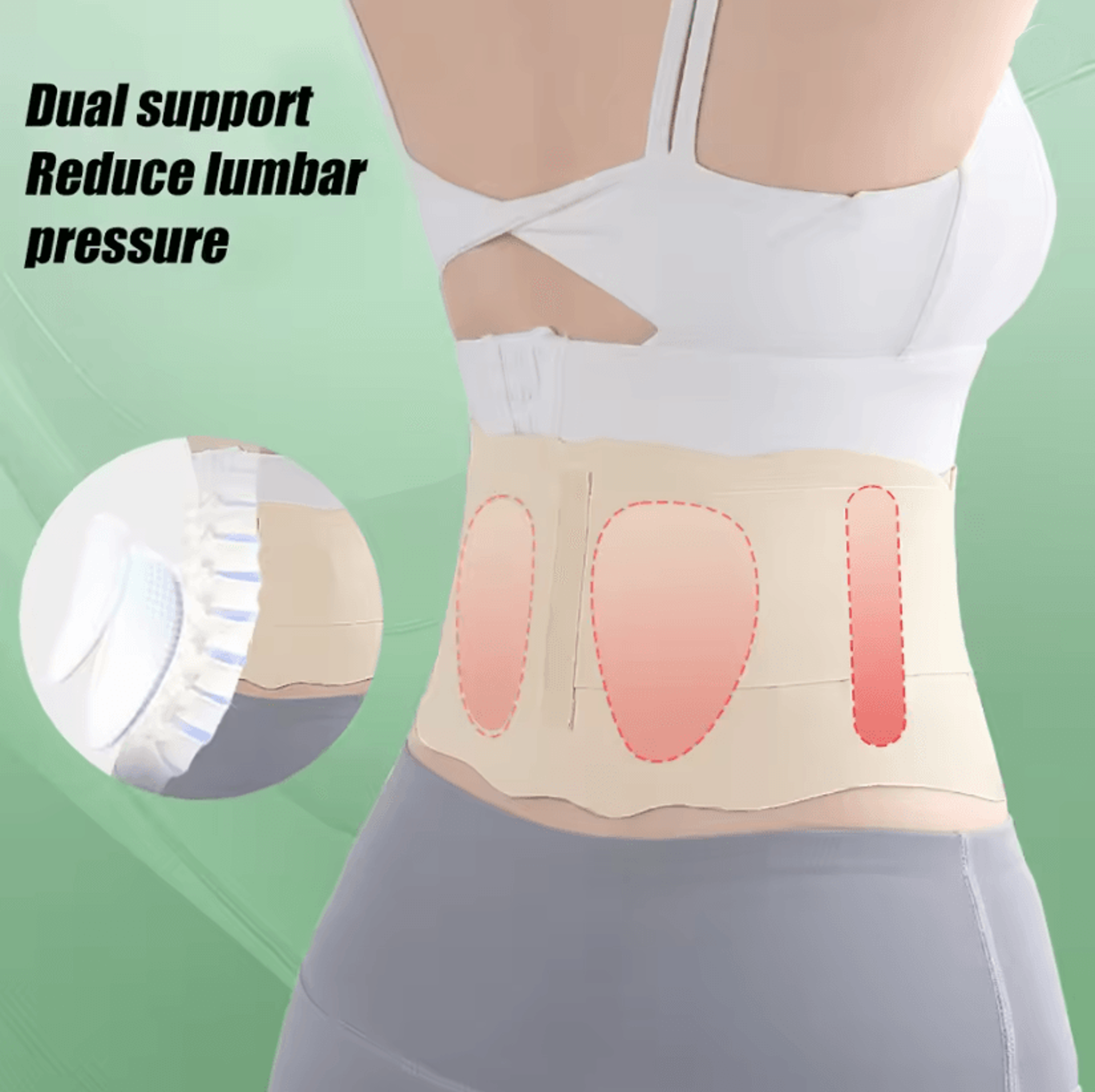 FlexiRelief Thin Waist Support Belt For Lower Back Pain Relief Breathable Lumbar Support Belt 2
