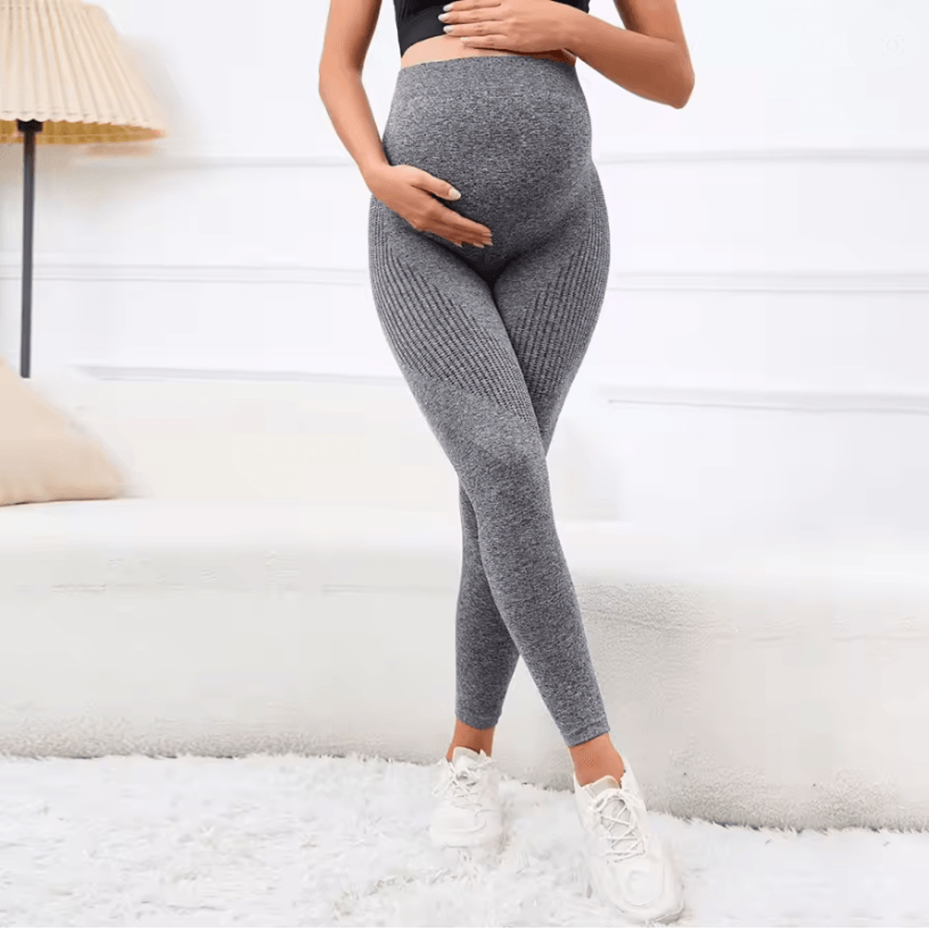 MamaFit High Waist Maternity Leggings With Belly Support For Pregnancy And Postpartum 2