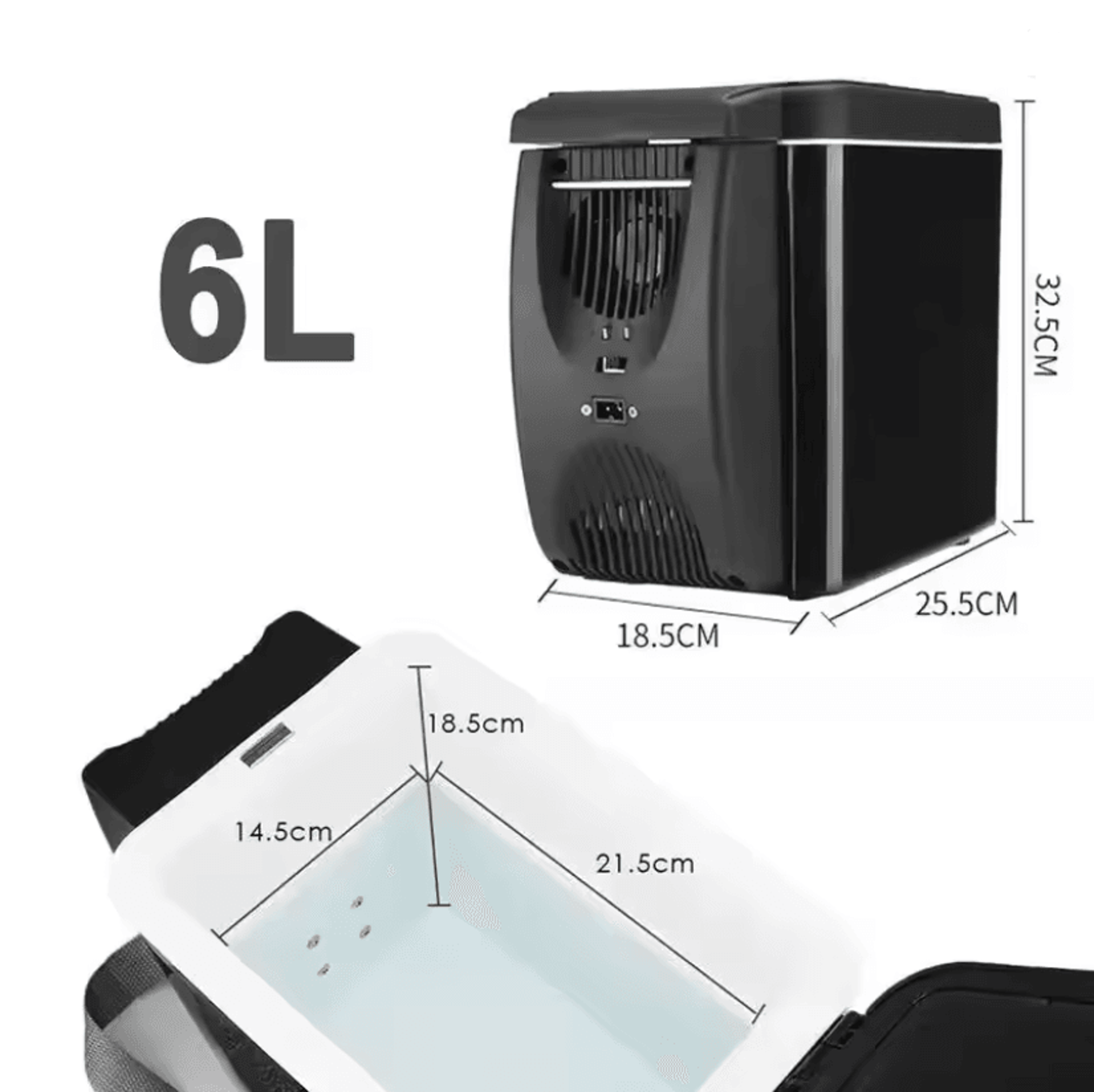 Portable 6L Car Mini Fridge And Warmer 2