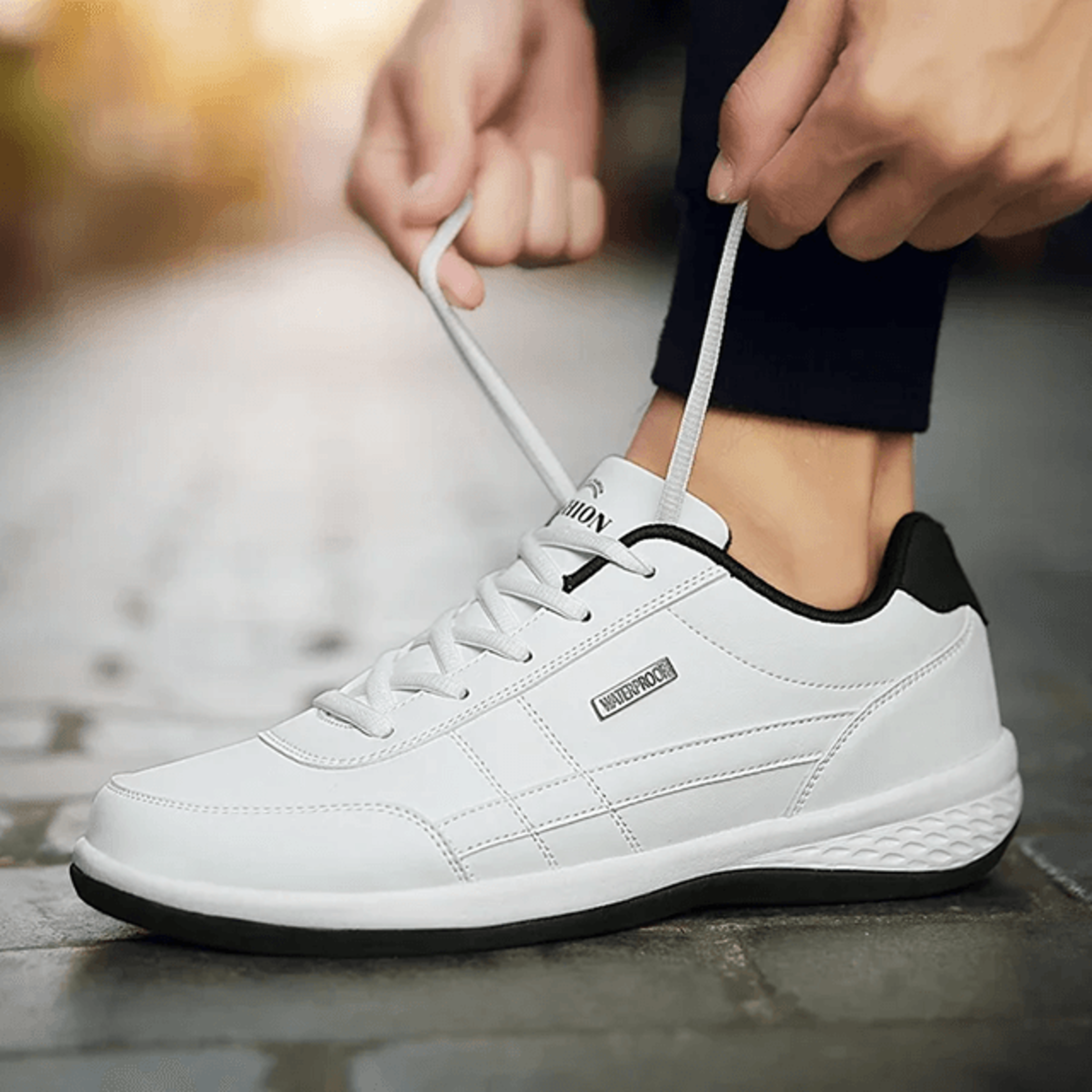 Everyday Waterproof Leather Sneakers For Men 1