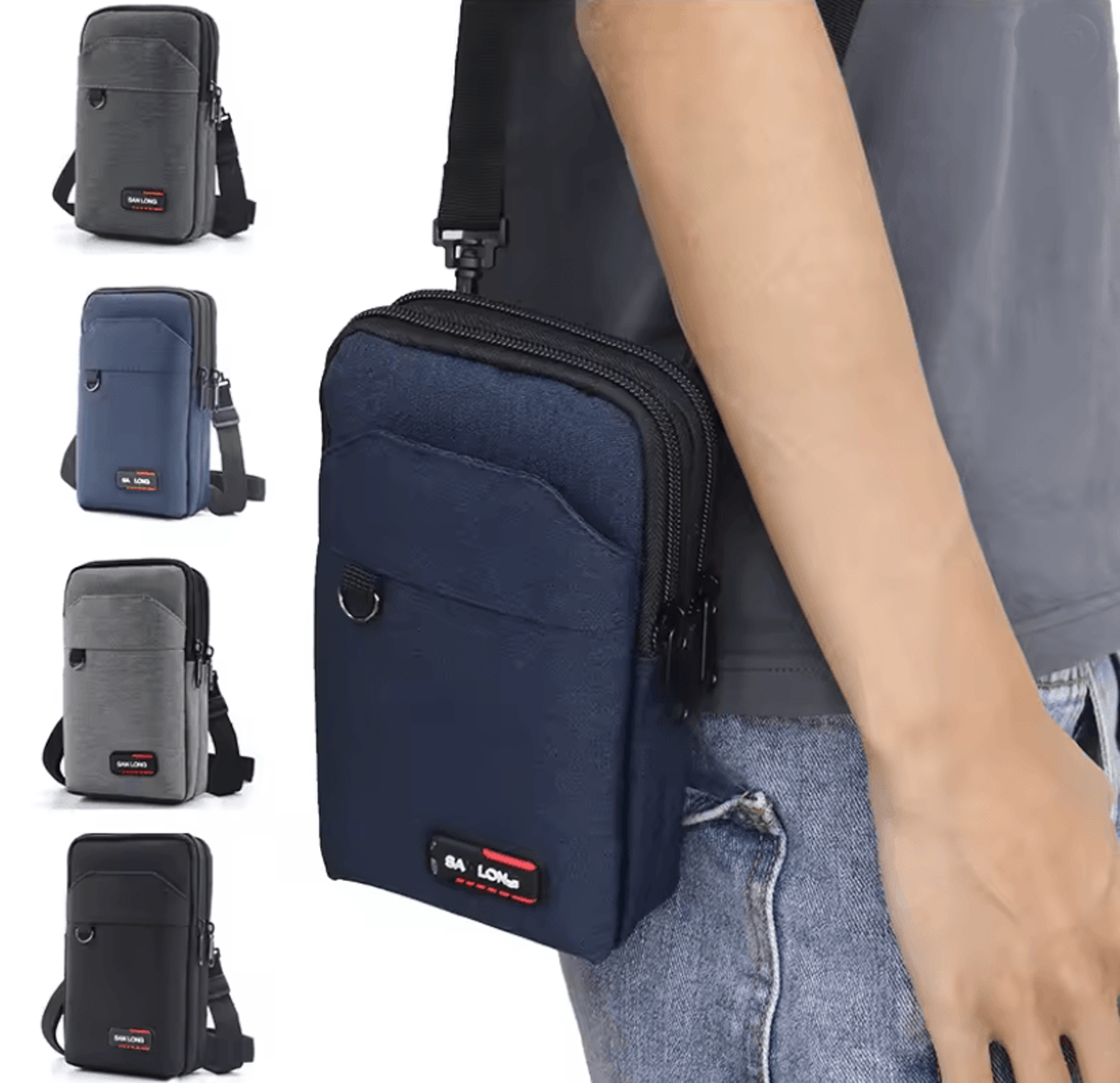 Mens Tactical Waterproof Waist Crossbody Bag 0