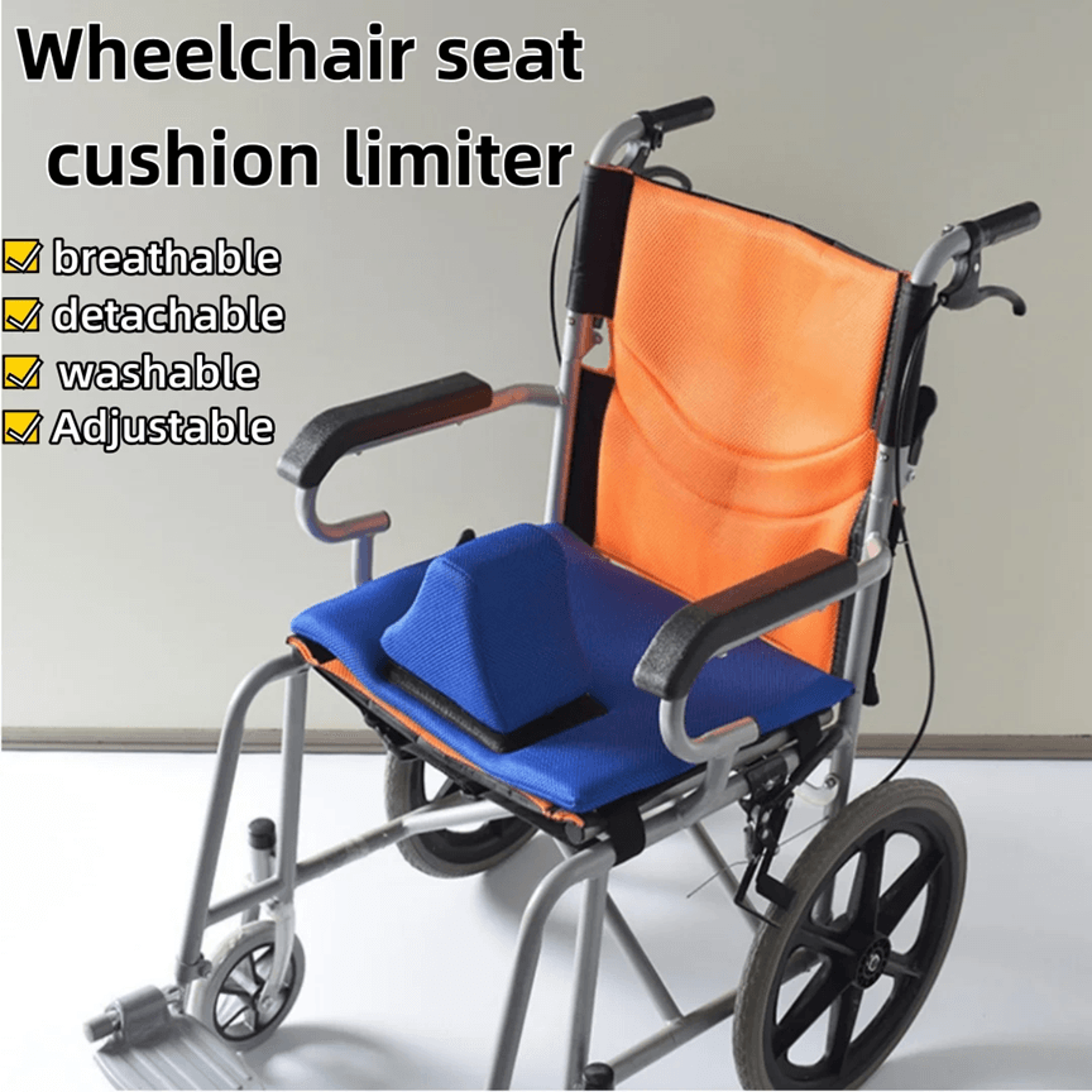 SafeSeat Wheelchair Cushion With Anti Fall Limiter 0