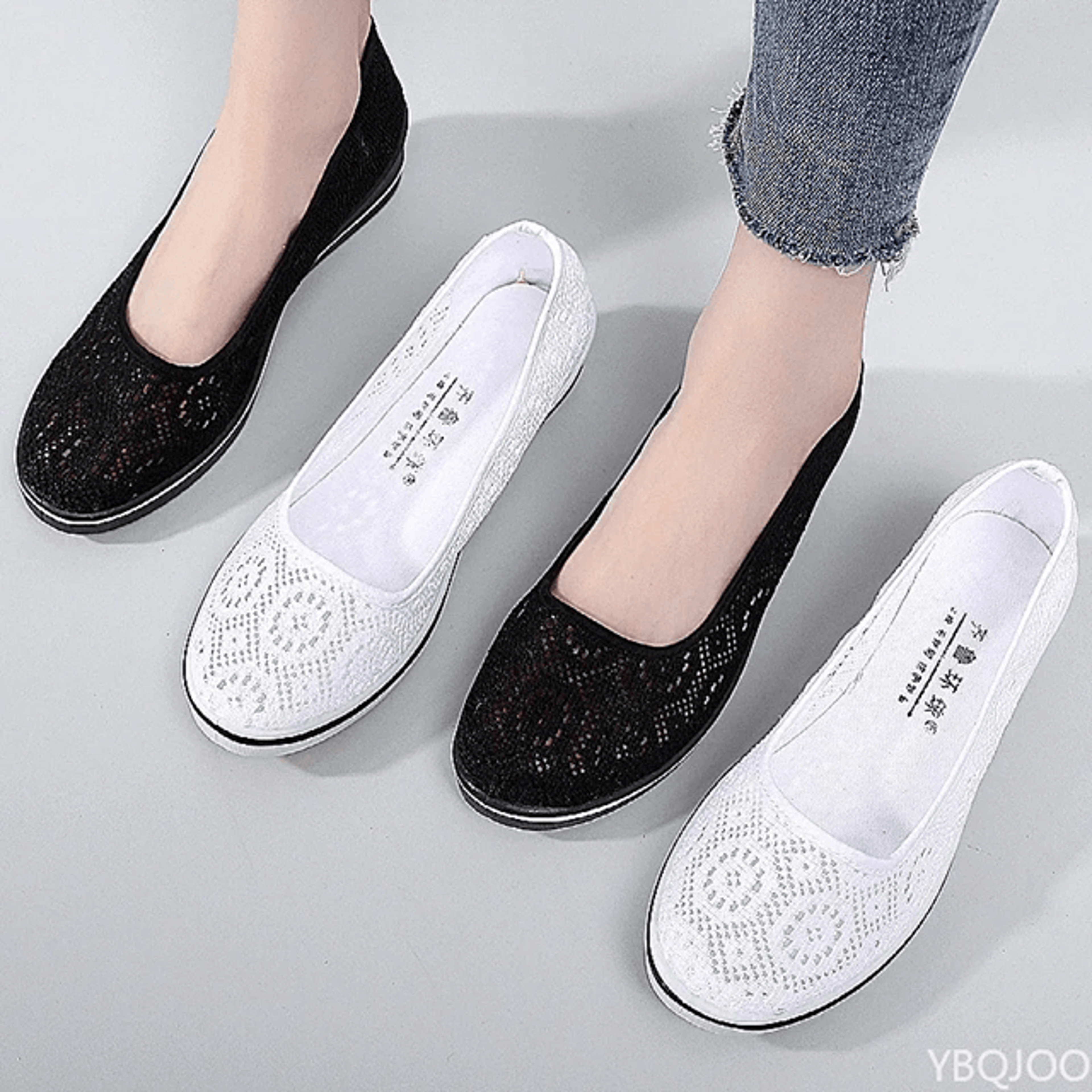 breathable mid wedge flats for women comfortable summer heel