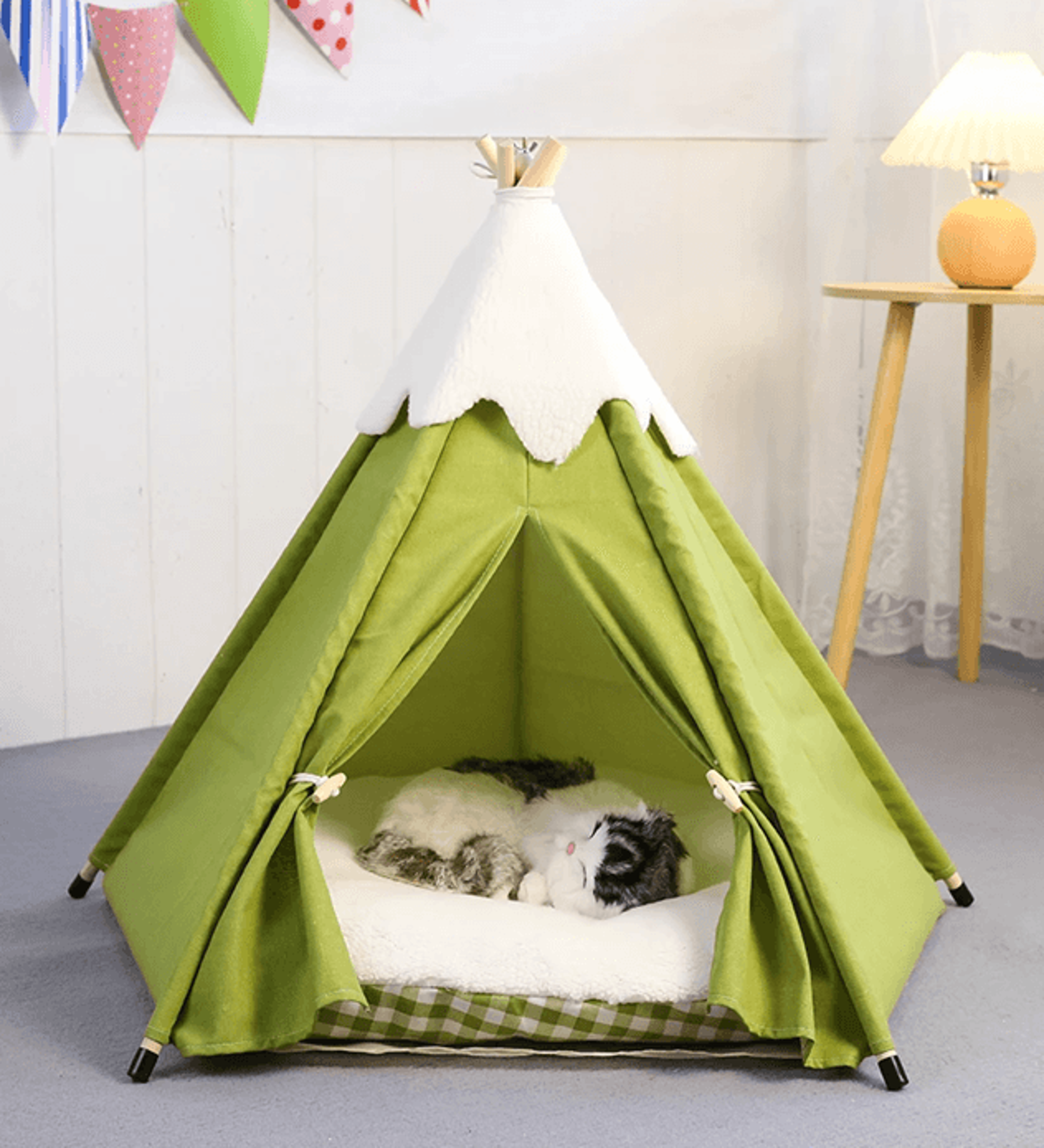 CozyPup Plush Pet Teepee Tent 2