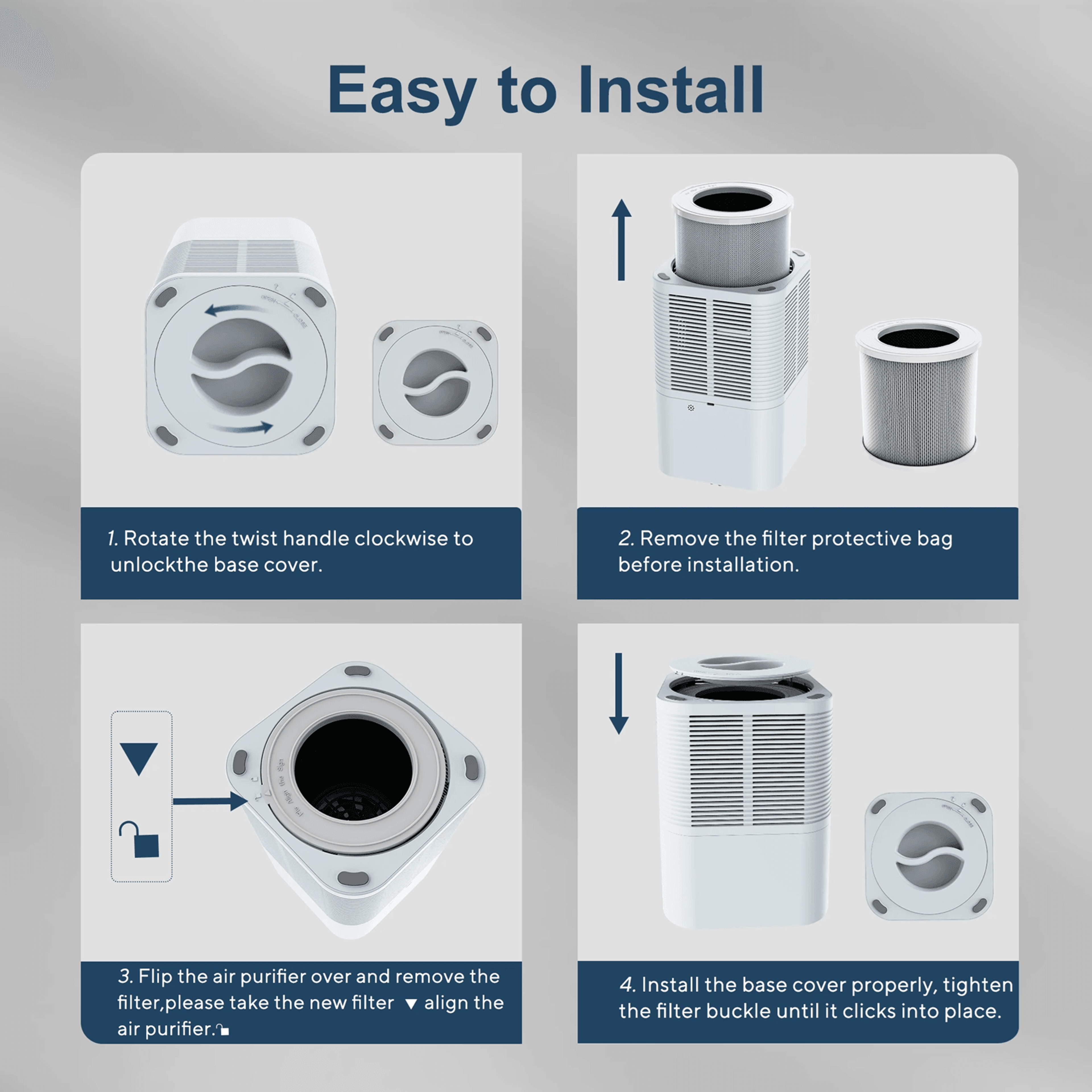 PureBreathe HEPA Air Purifier With Negative Ion Technology 4