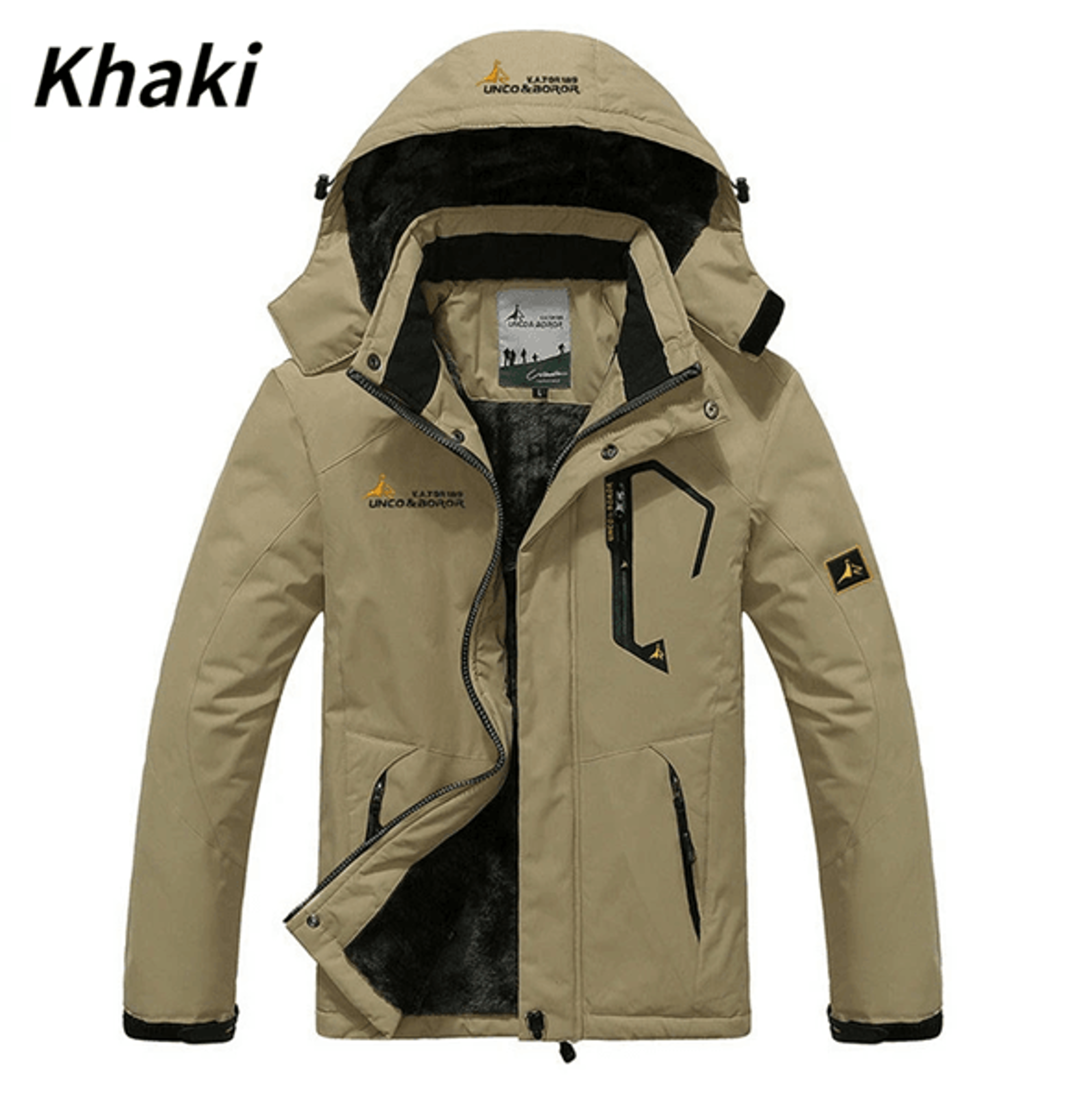 Mens Winter Parka Jacket Thick Warm Windproof Hooded Coat With Fur Lining 3