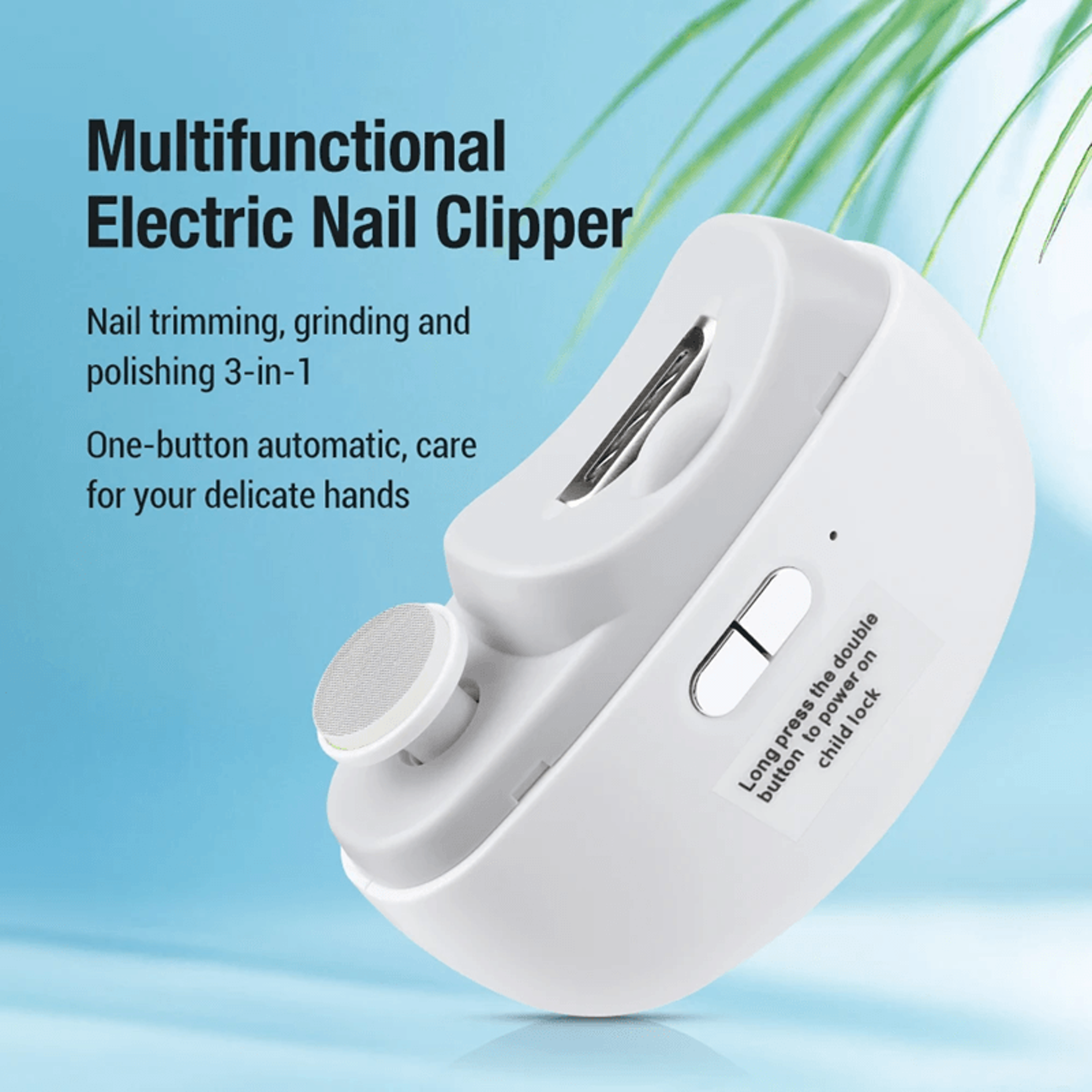 electric nail clipper with light automatic trimmer for adults and babies