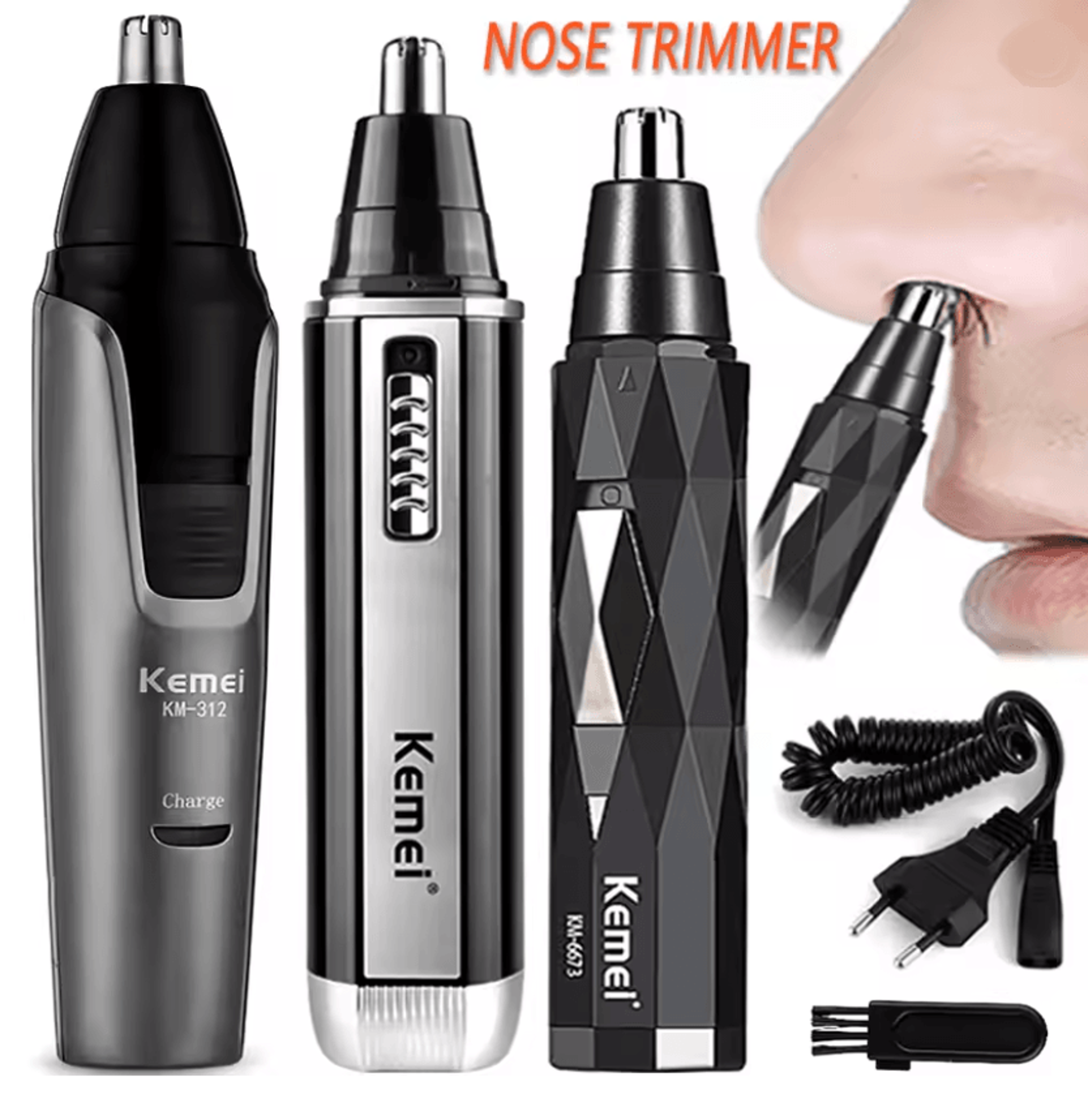 2 In 1 Nose Hair Trimmer And Beard Trimmer Rechargeable Grooming Tool For Men 0