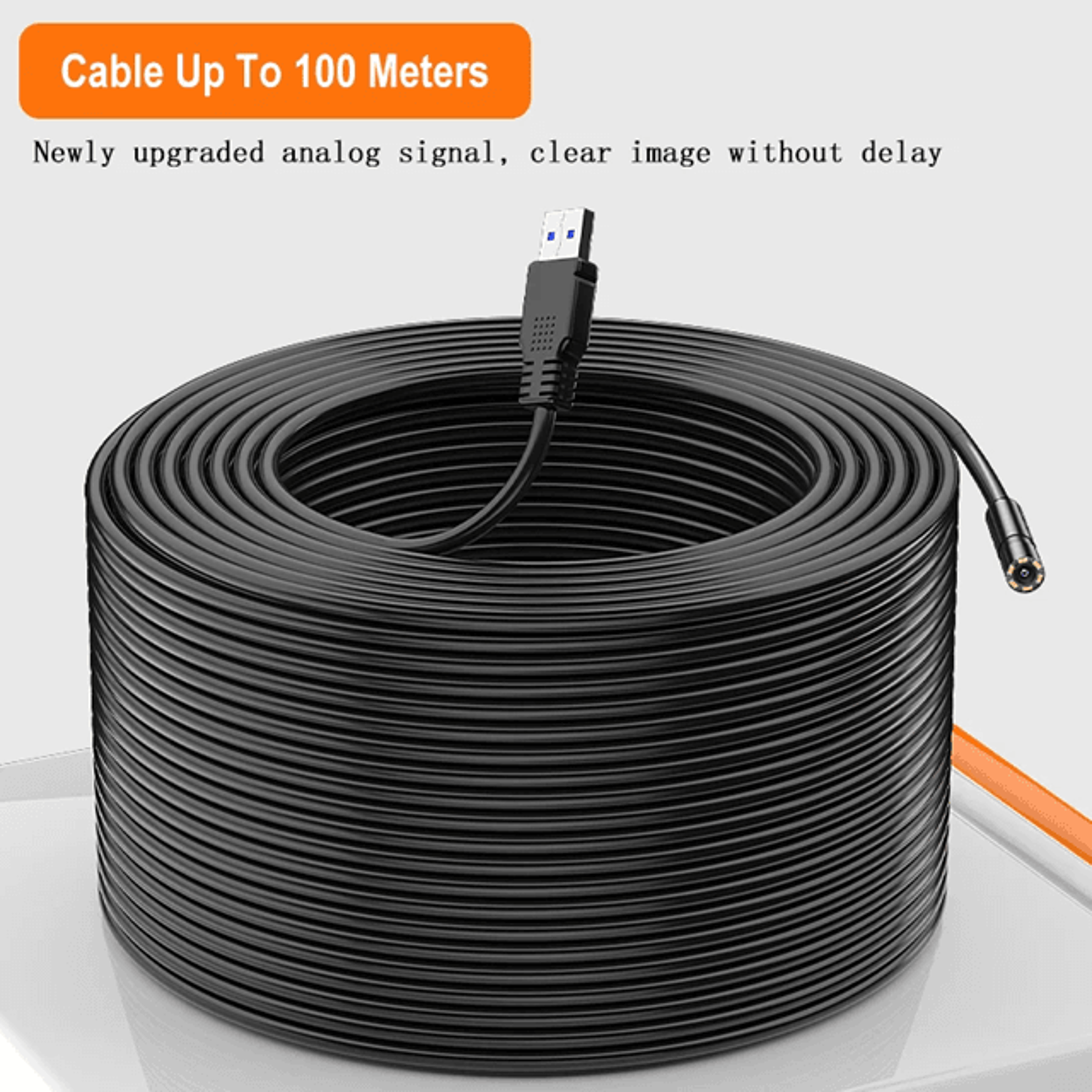Endoscope Camera With 43 Inch Screen And Rigid Cable HD Pipe Inspection Borescope 2