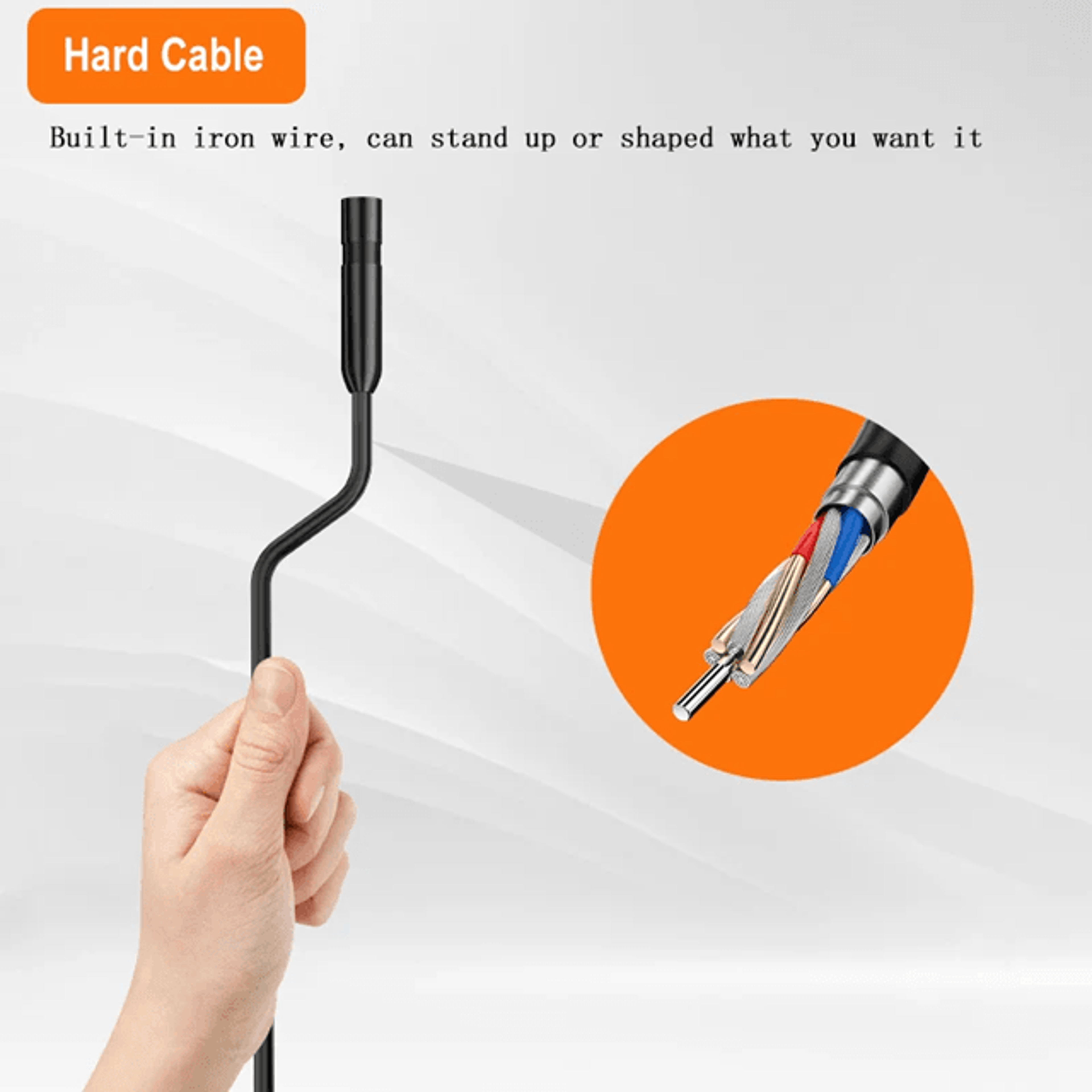 Endoscope Camera With 43 Inch Screen And Rigid Cable HD Pipe Inspection Borescope 4