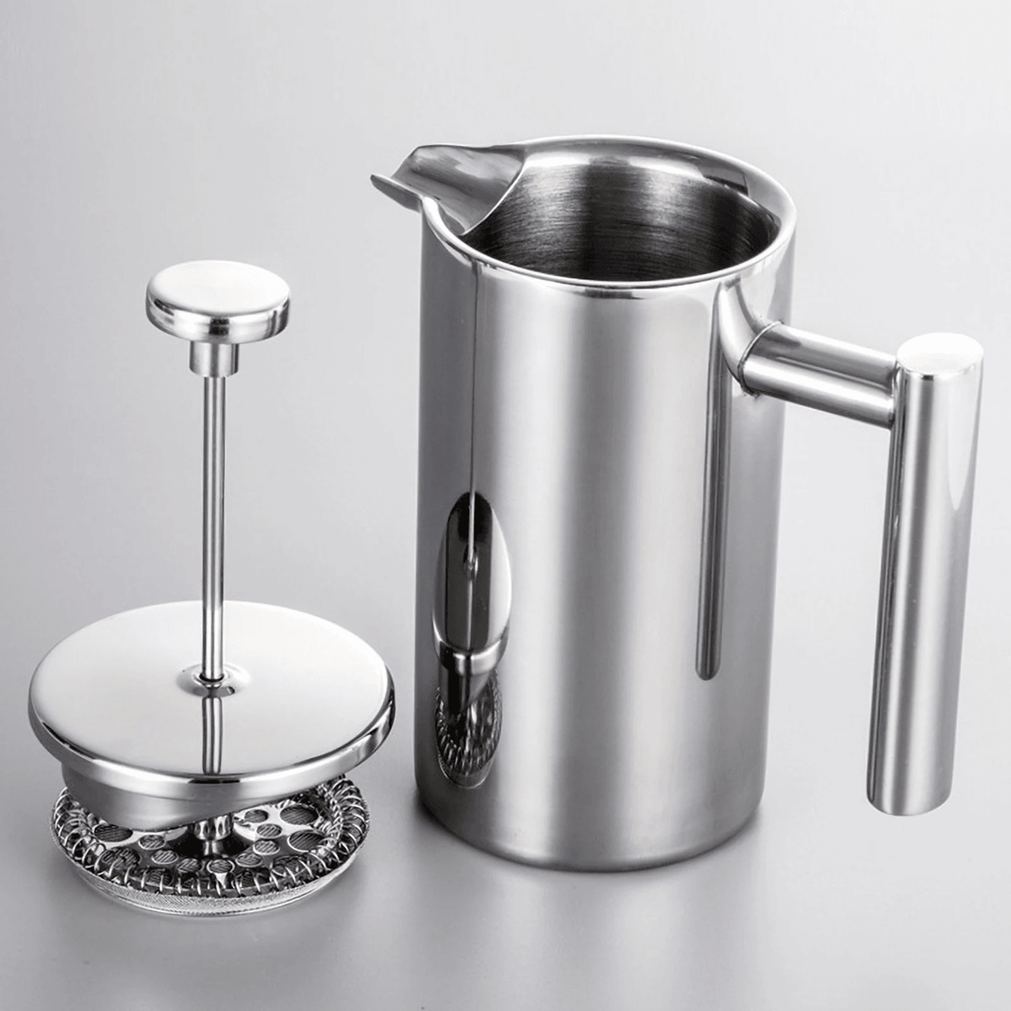 brew master double wall stainless steel french press coffee maker