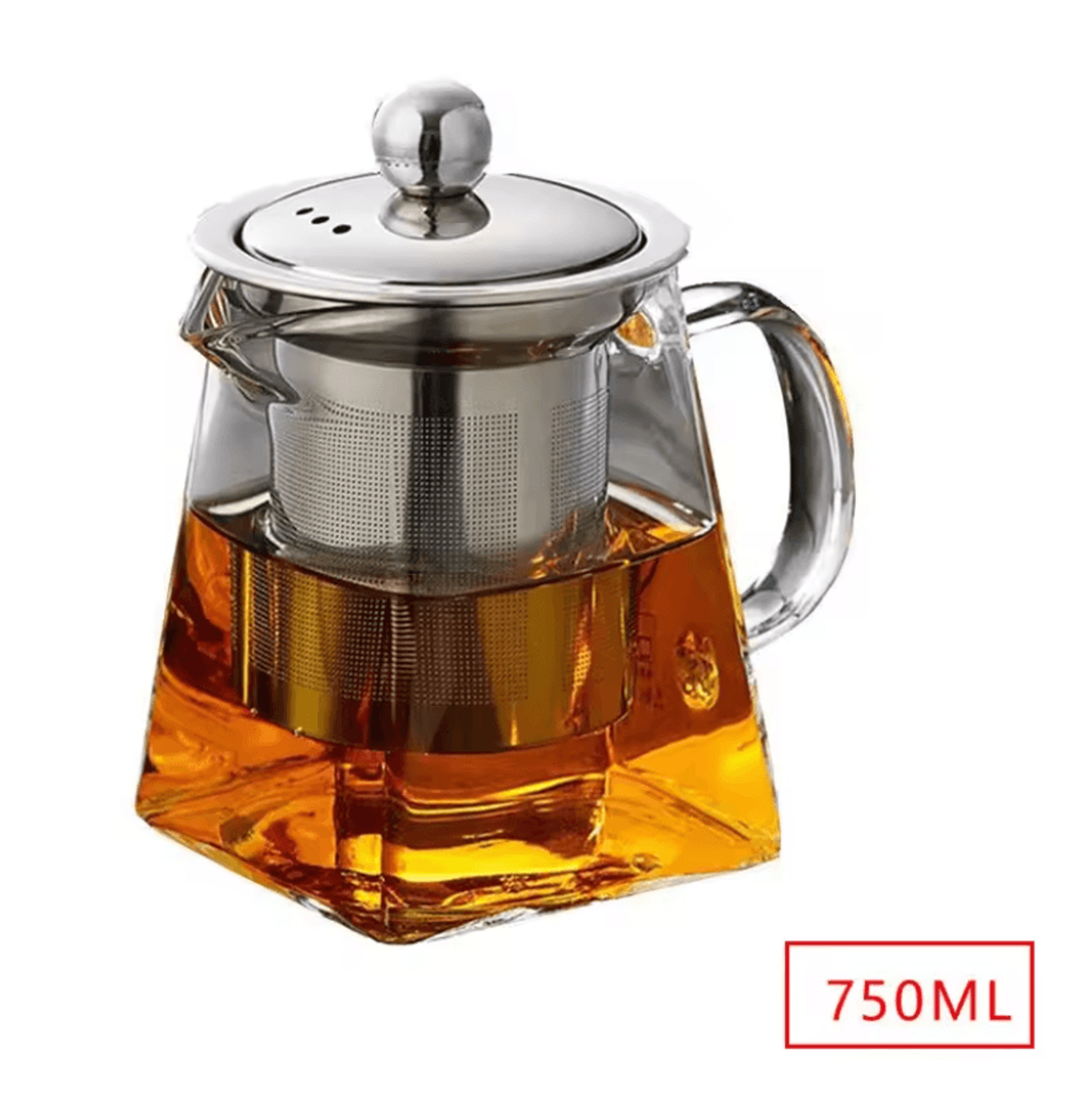 Heat Resistant Glass Teapot With Stainless Steel Infuser Clear Kettle For Loose Leaf Tea And Coffee 5