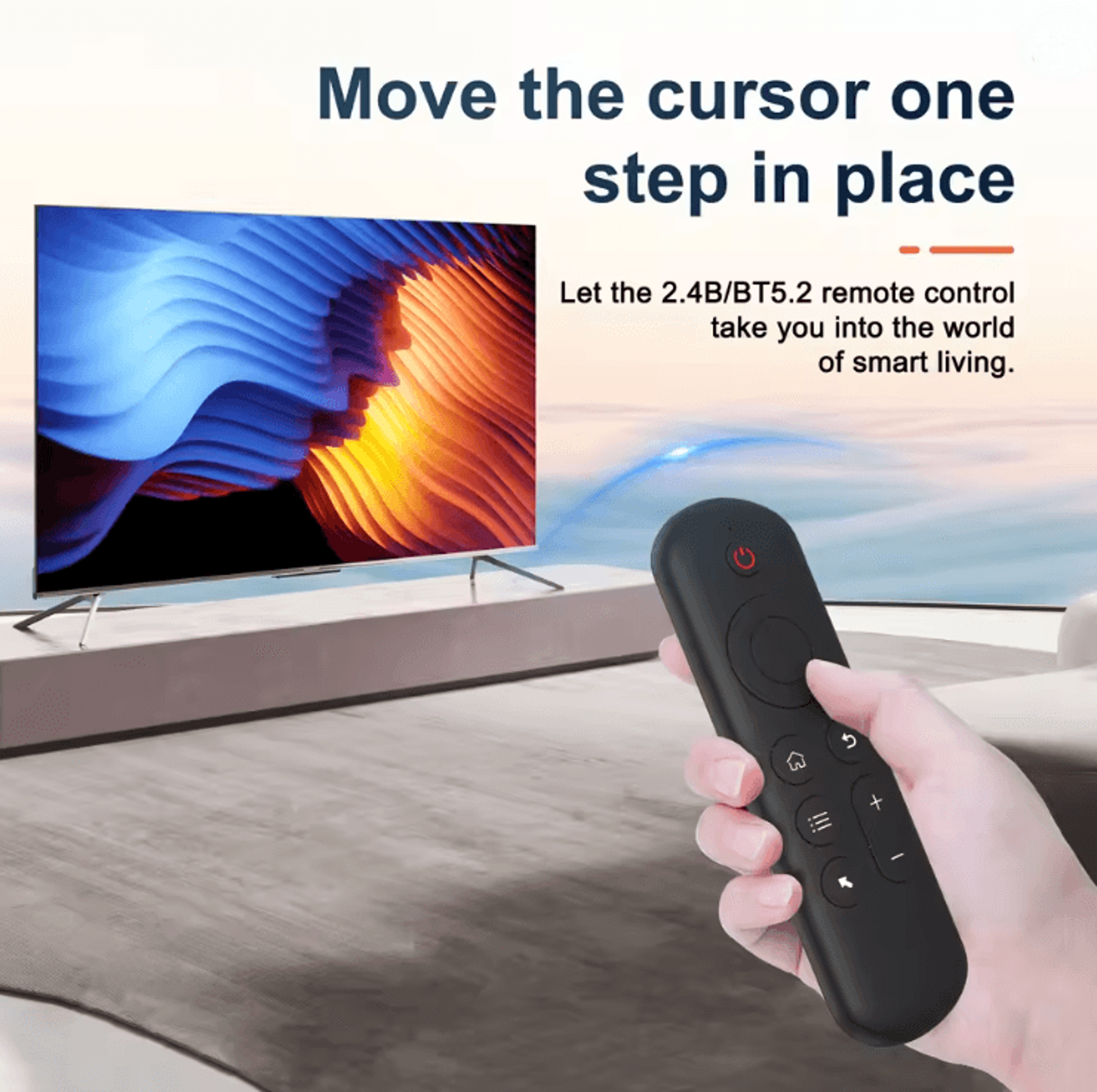 Wireless Air Mouse Remote With Mini Keyboard And 7 Color Backlight For Smart TV And PC 2