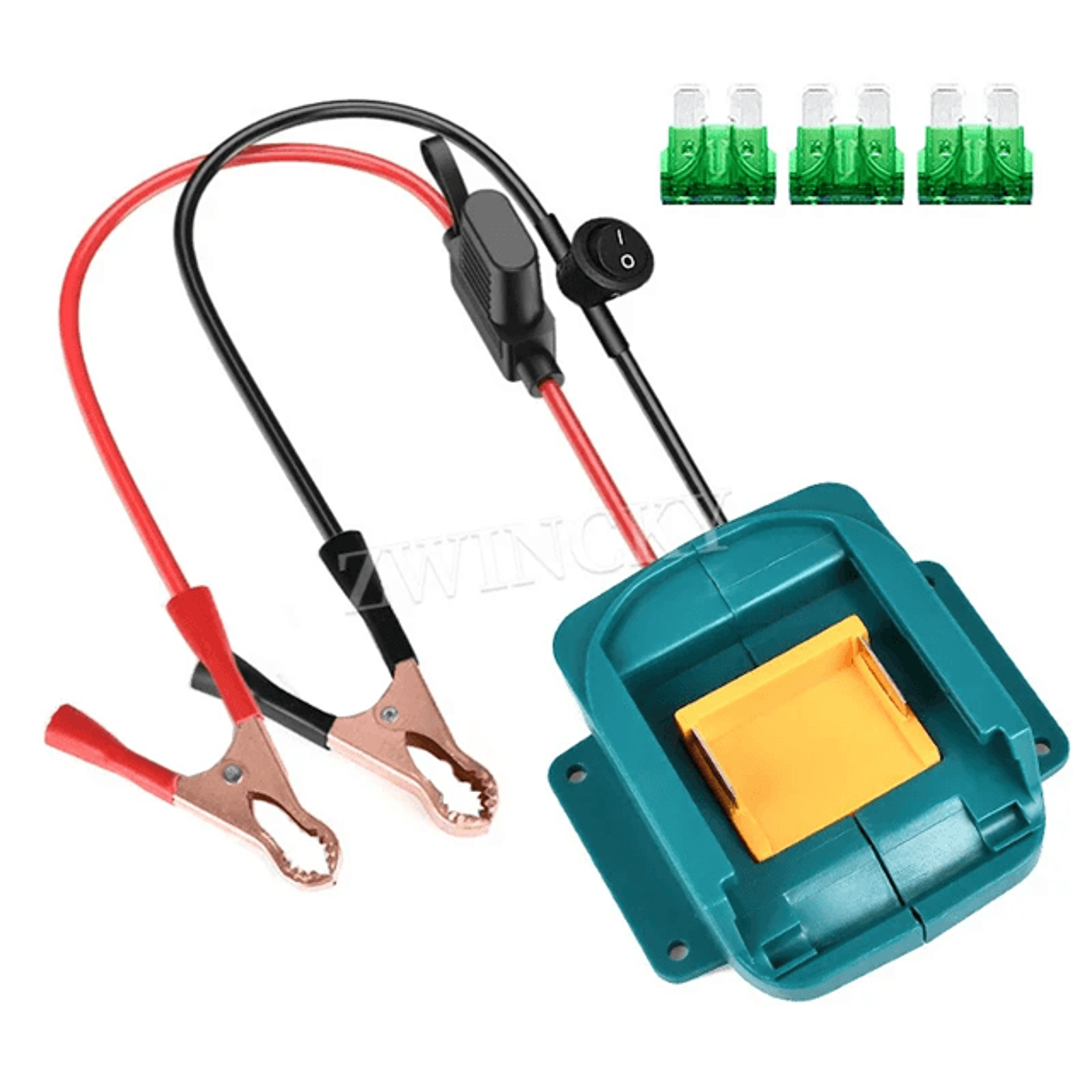 car jump starter booster cable kit for makita 18v battery with fuse and switch