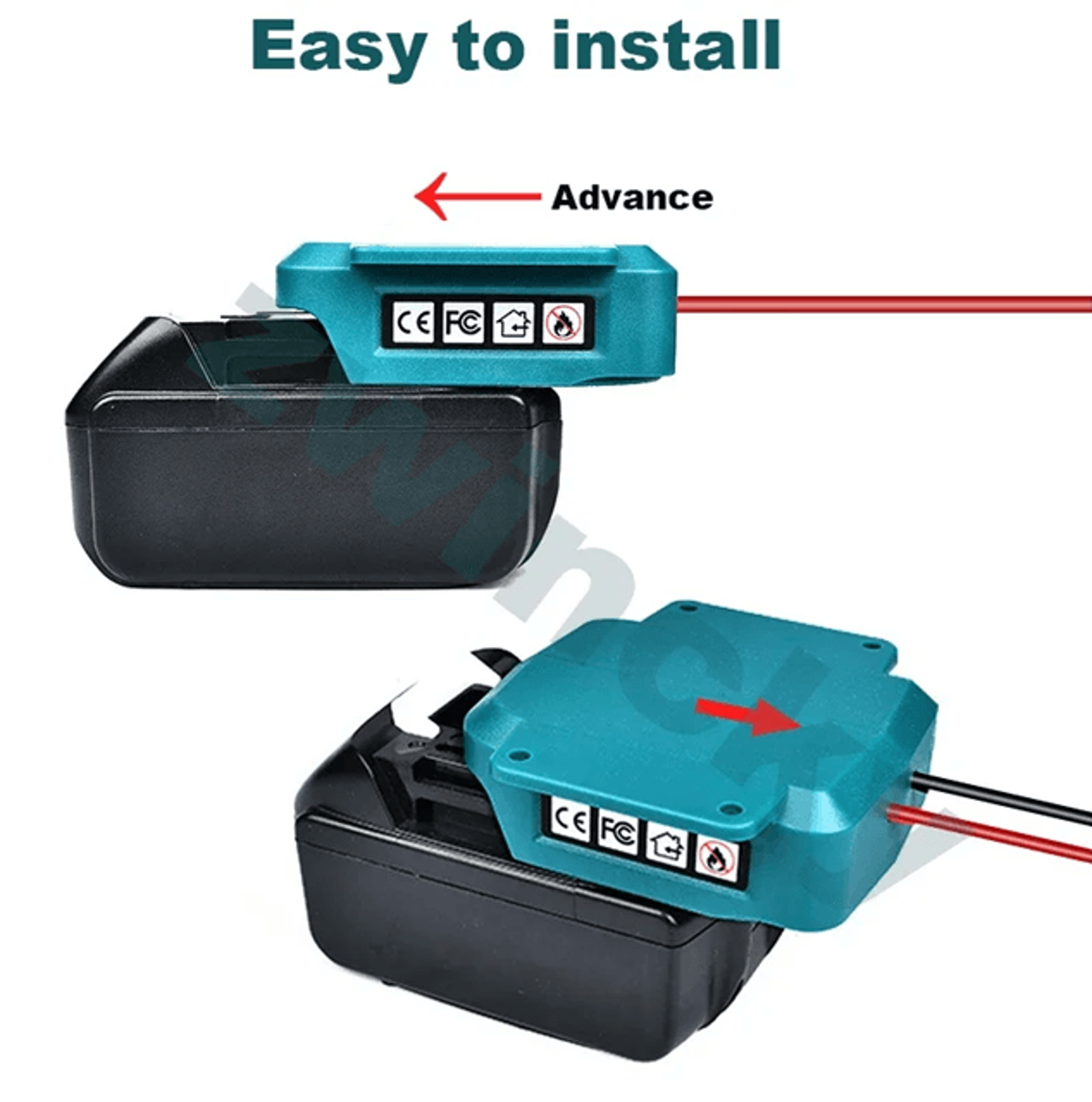 Car Jump Starter Booster Cable Kit For Makita 18V Battery With Fuse And Switch 2